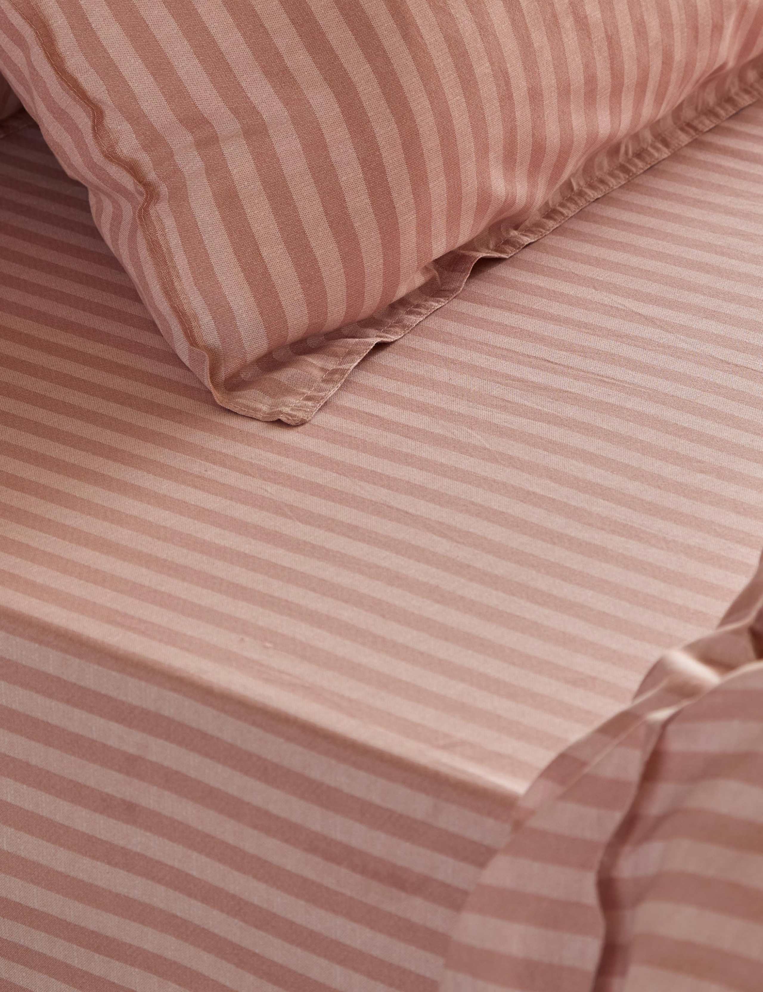 Pure Cotton Marlow Striped Fitted Sheet