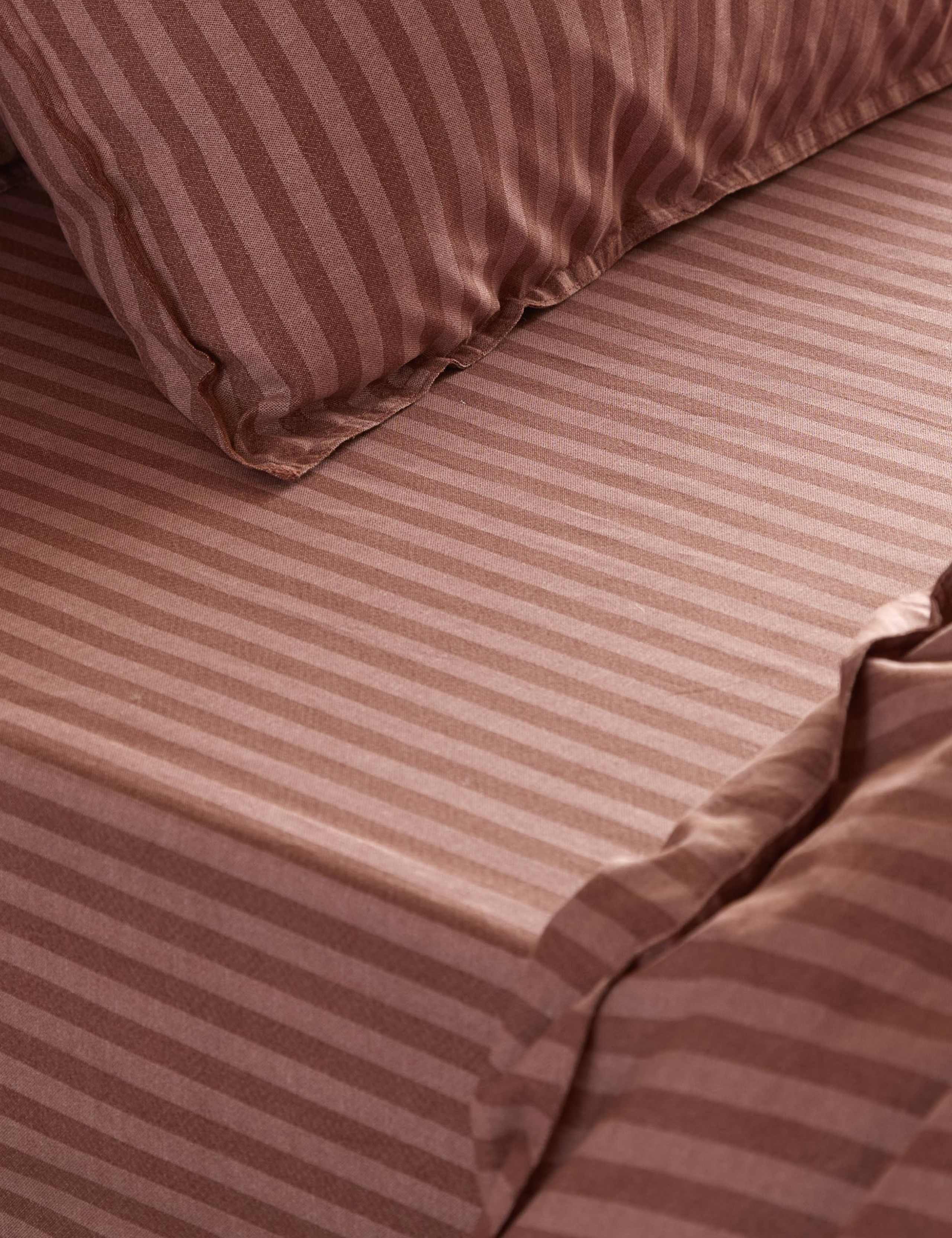 Pure Cotton Marlow Striped Fitted Sheet