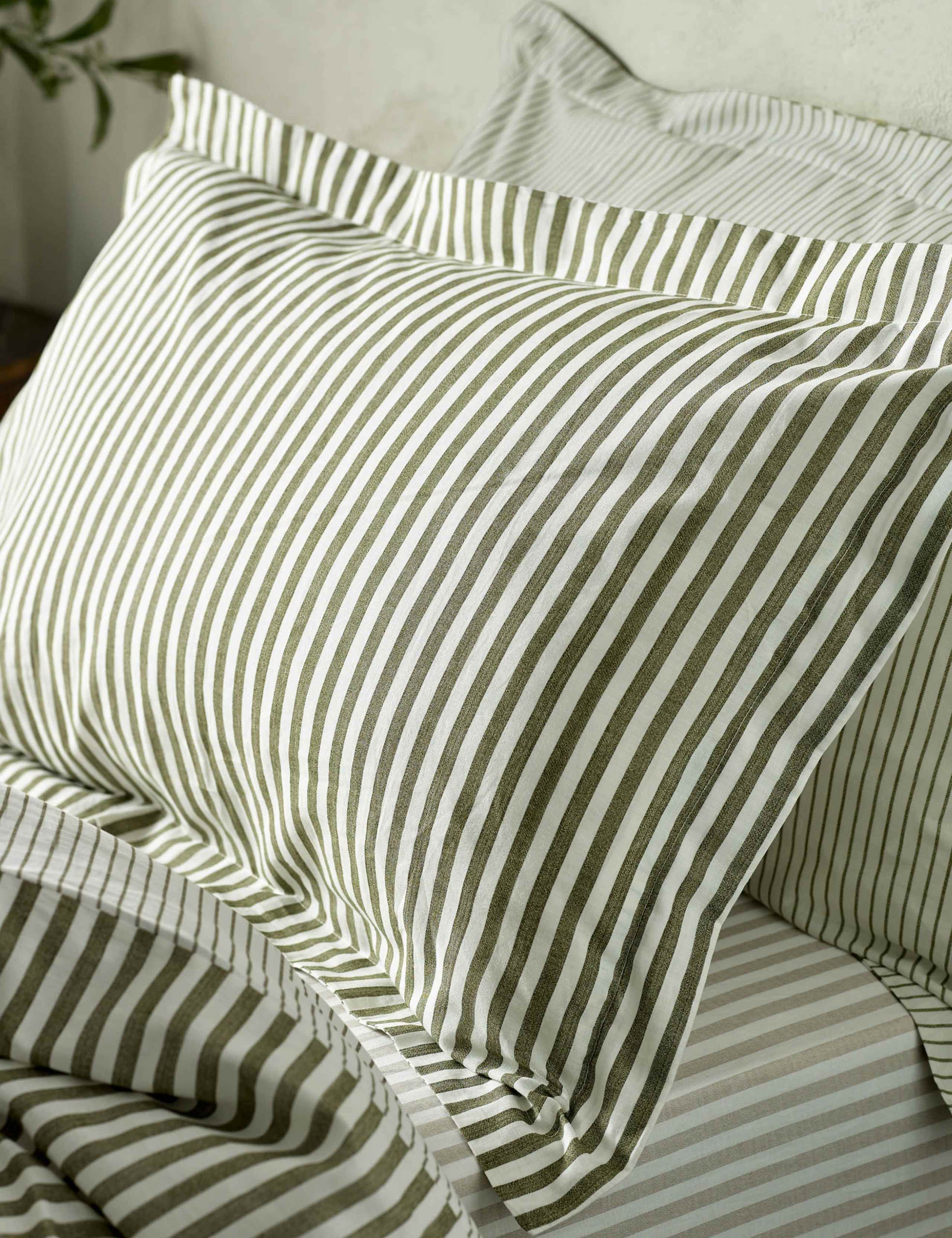 2 Pack Pure Cotton Hebden Stripe Pillowcases