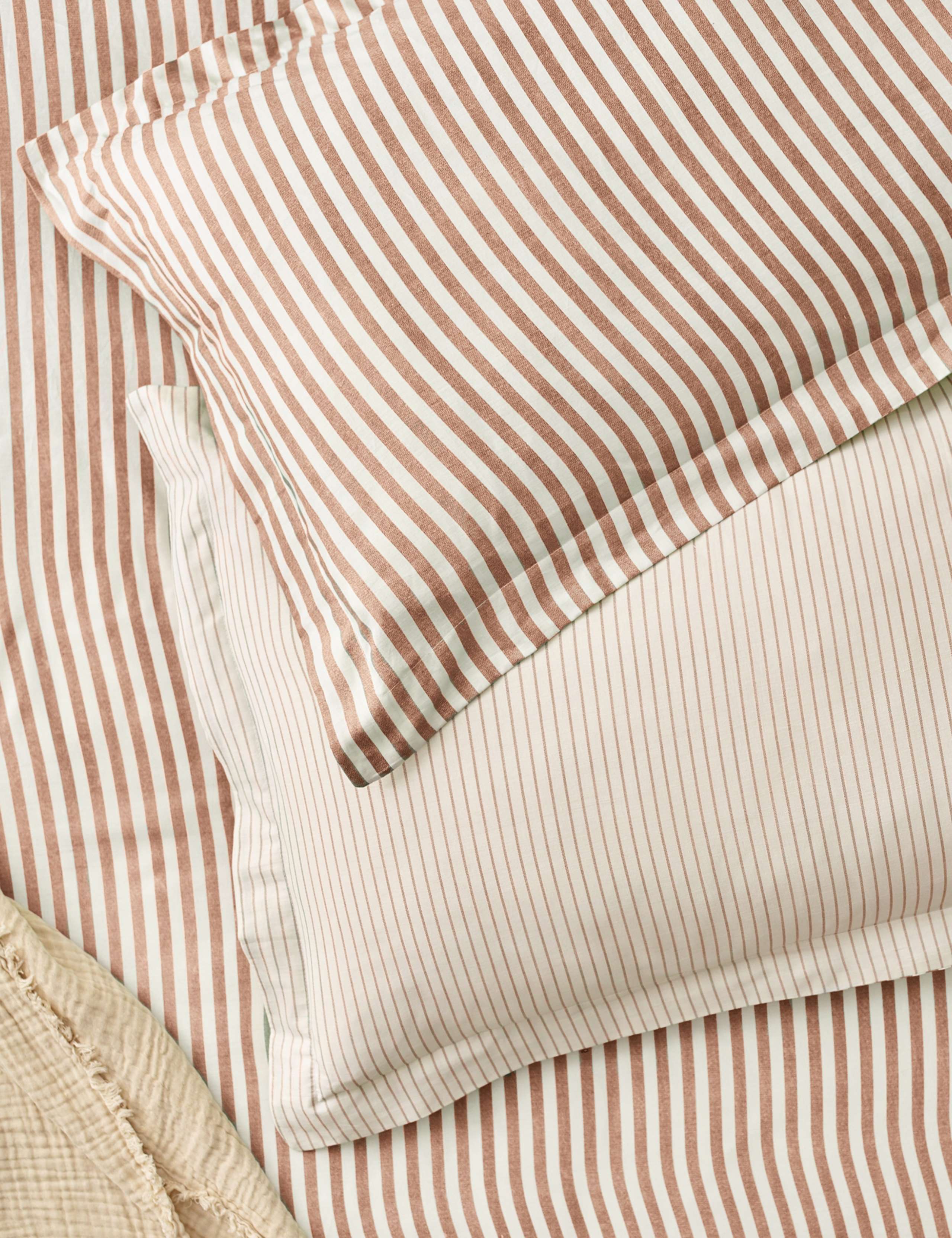 2 Pack Pure Cotton Hebden Stripe Pillowcases