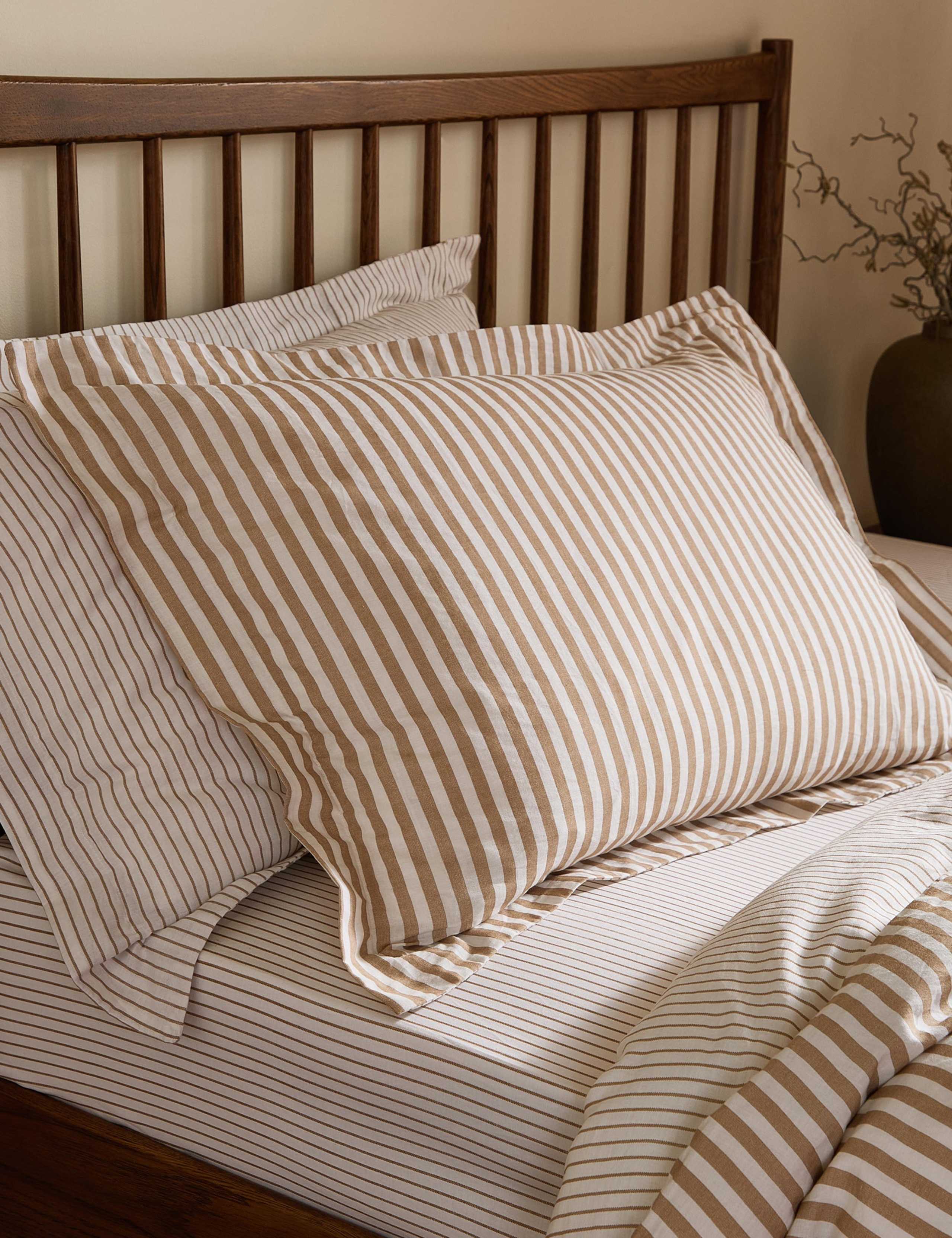 2 Pack Pure Cotton Hebden Stripe Pillowcases