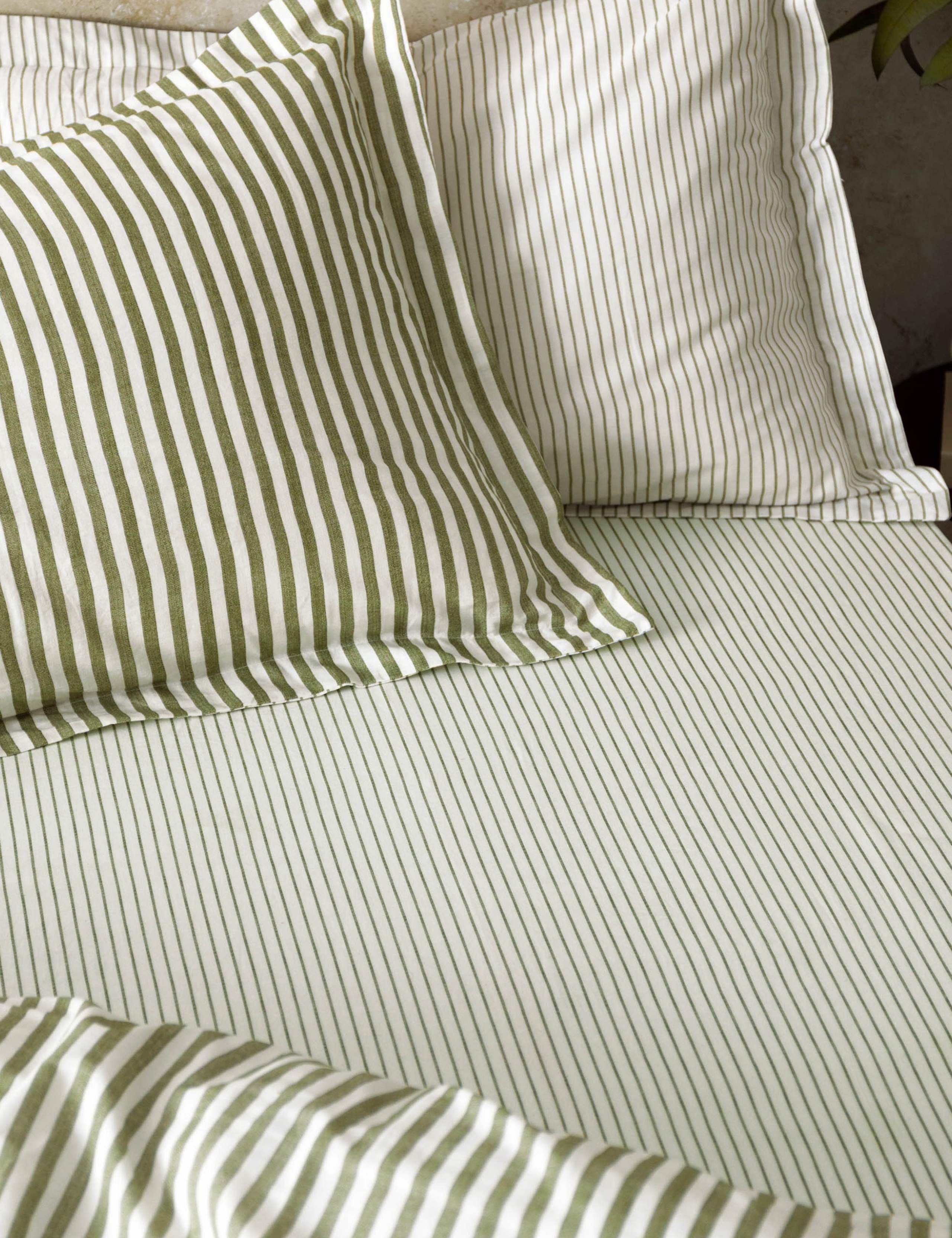 Pure Cotton Hebden Striped Fitted Sheet