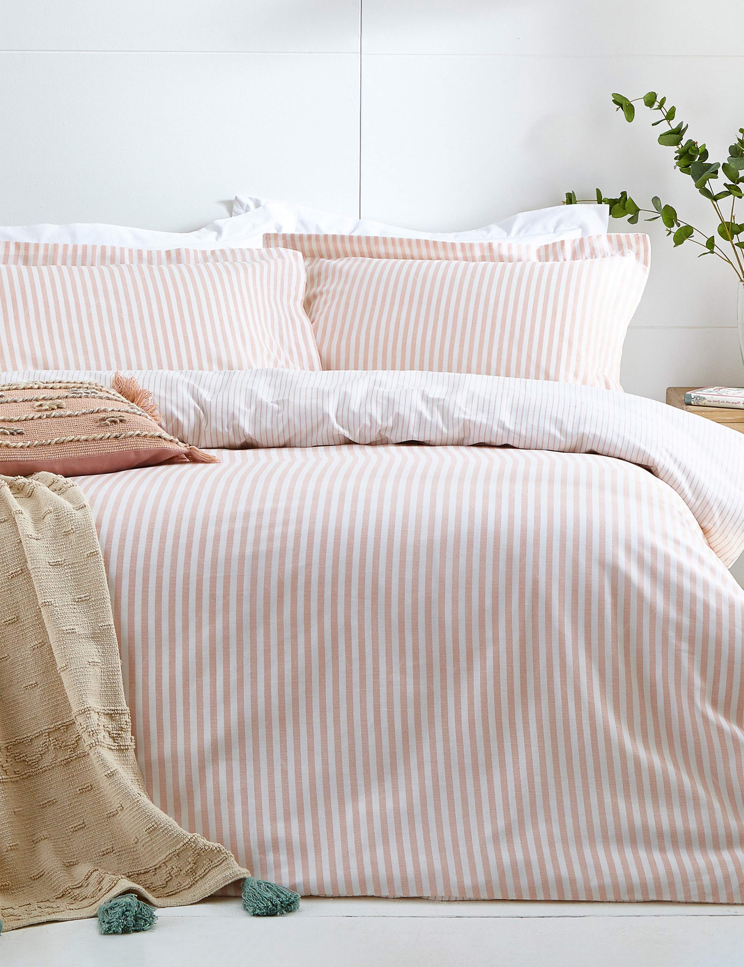 Hebden Striped Cotton Reversible Bedding Set
