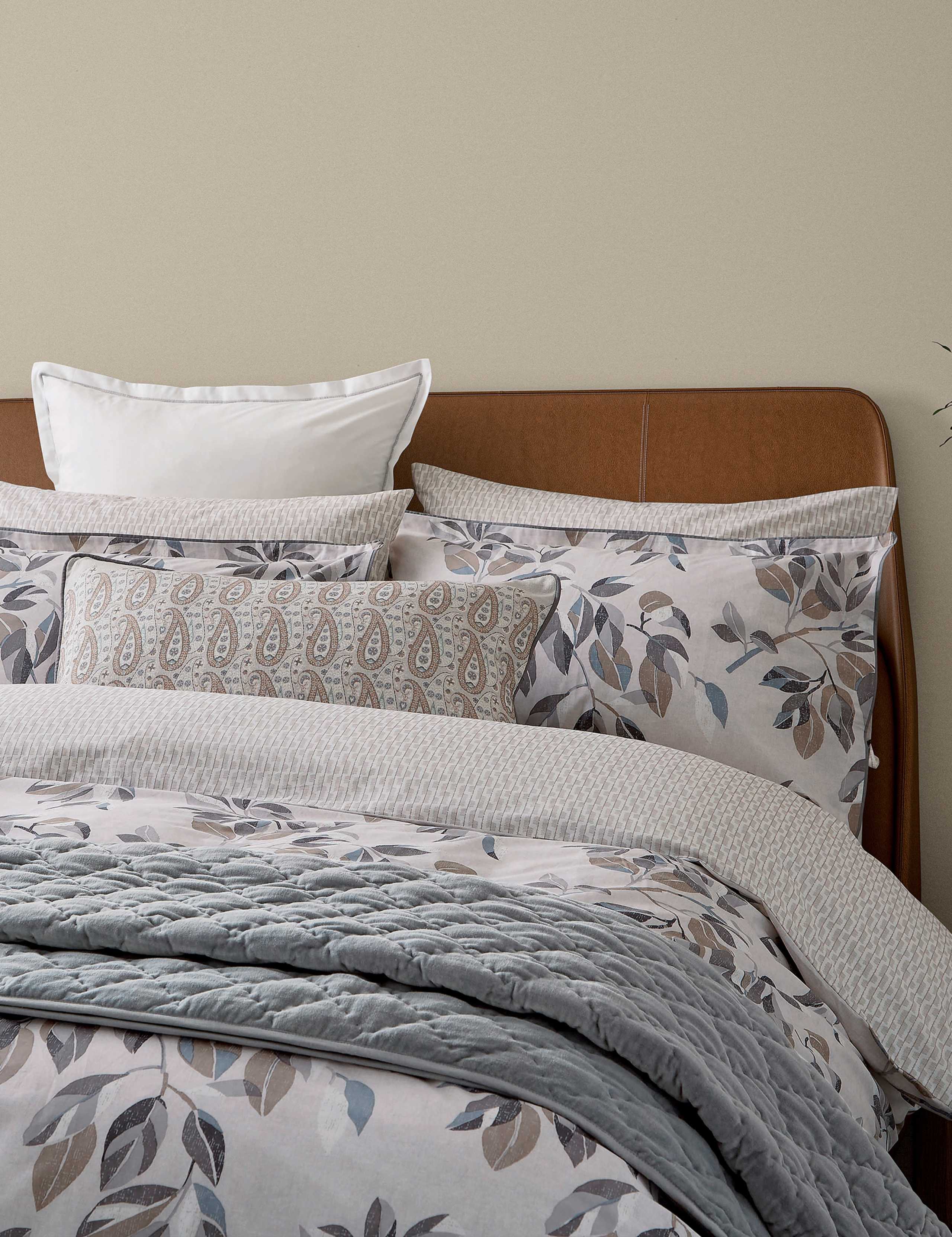 Pure Cotton Paisley Rectangular Cushion