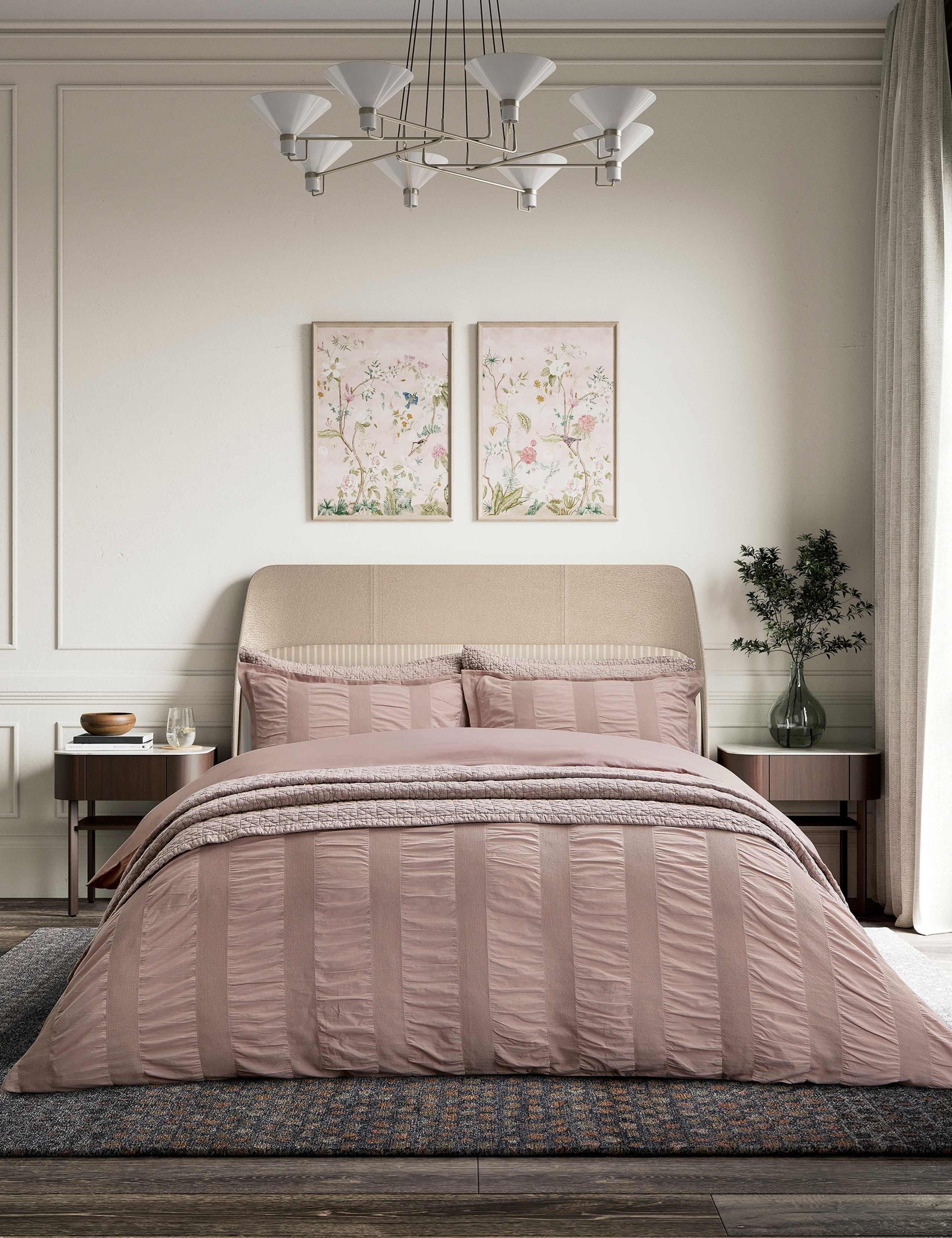 Pure Cotton Waffle Stripe Bedding Set
