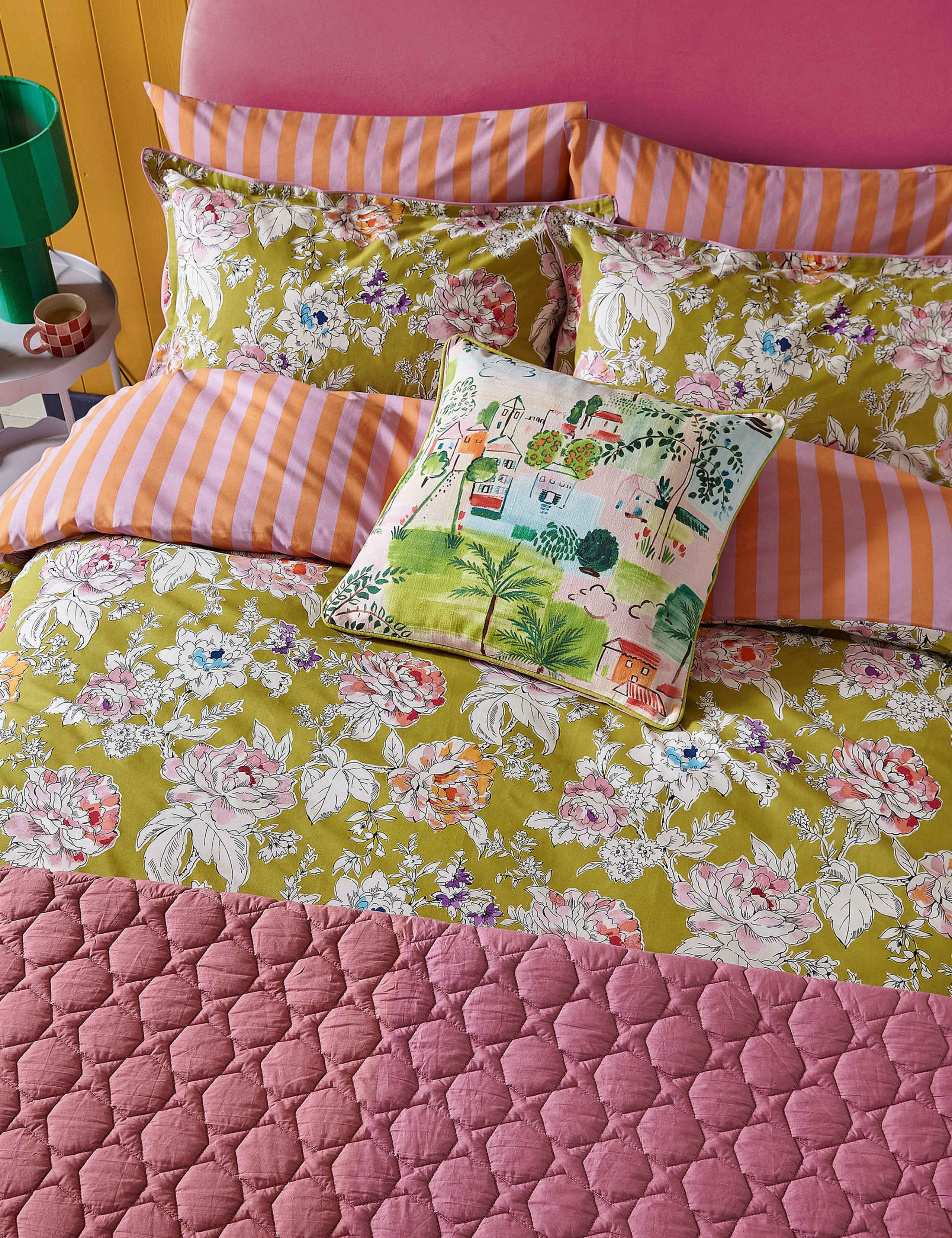 2 Pack Pure Cotton Peony Pillowcases