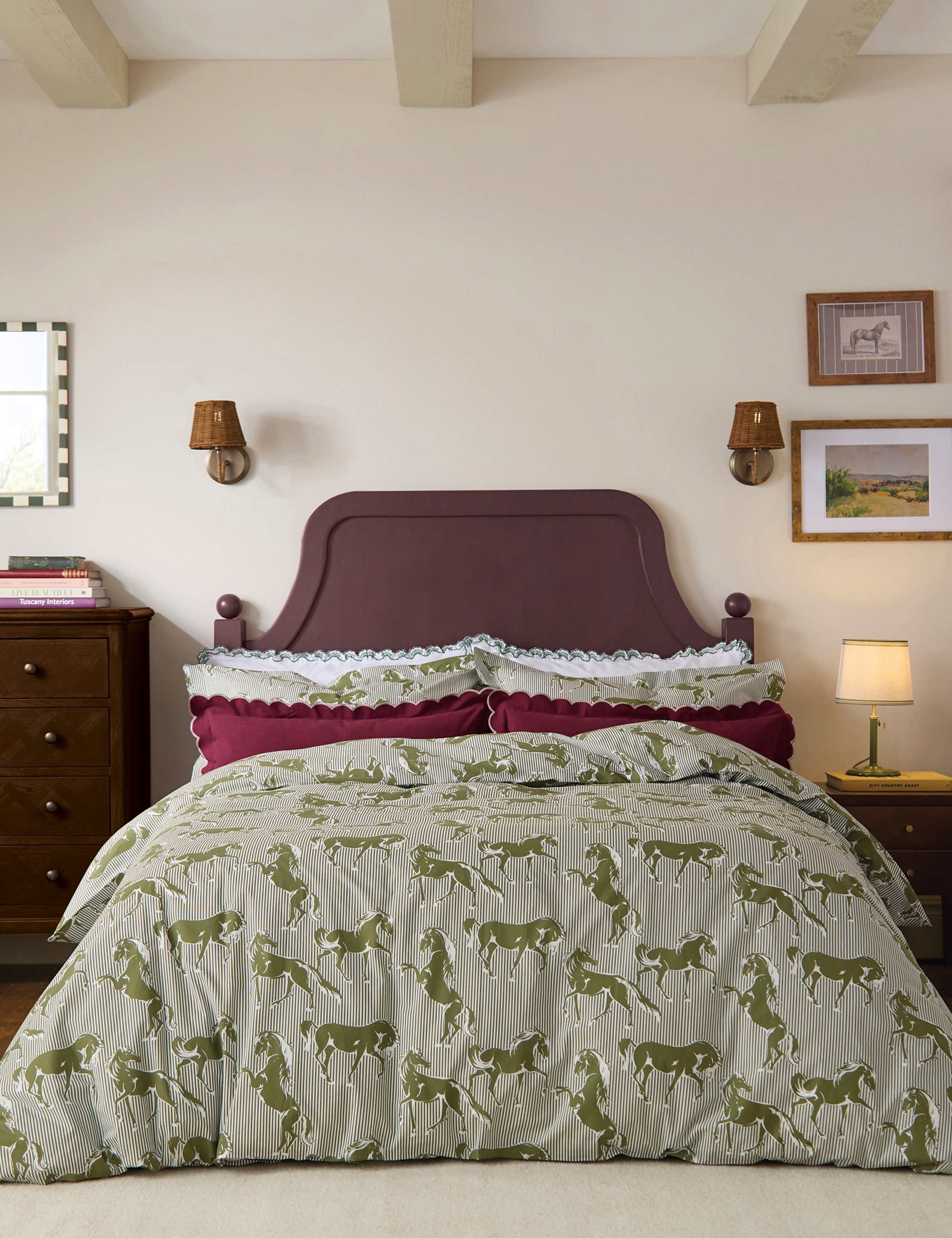 Pure Cotton Horse Stripe Bedding Set