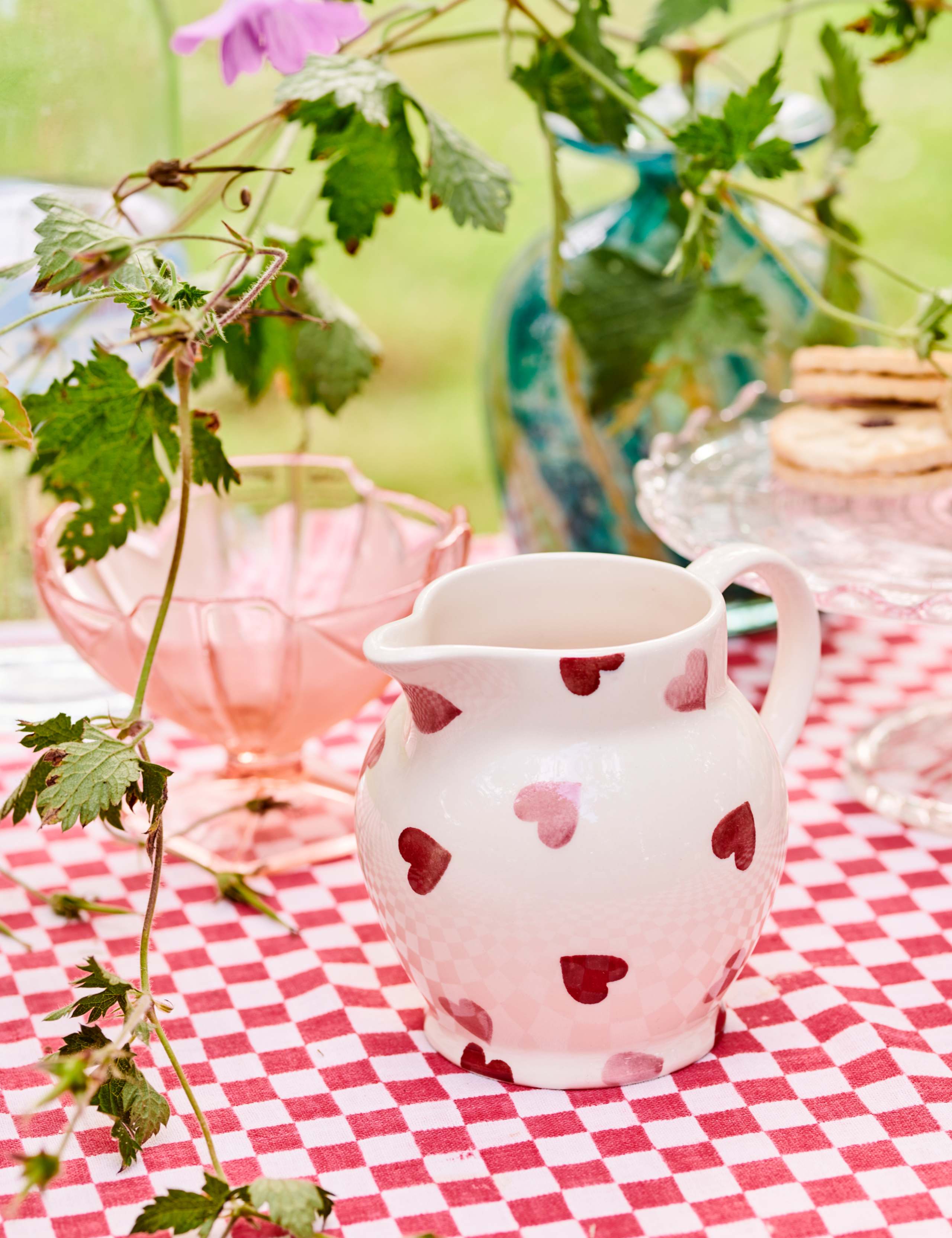 Pink Hearts Milk Jug