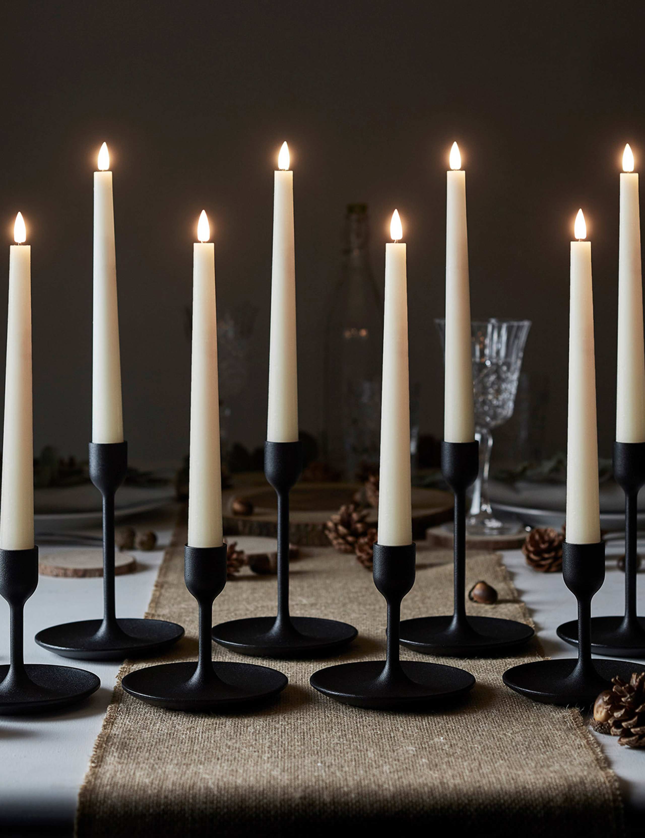 Set of 8 TruGlow® Taper LED Candles