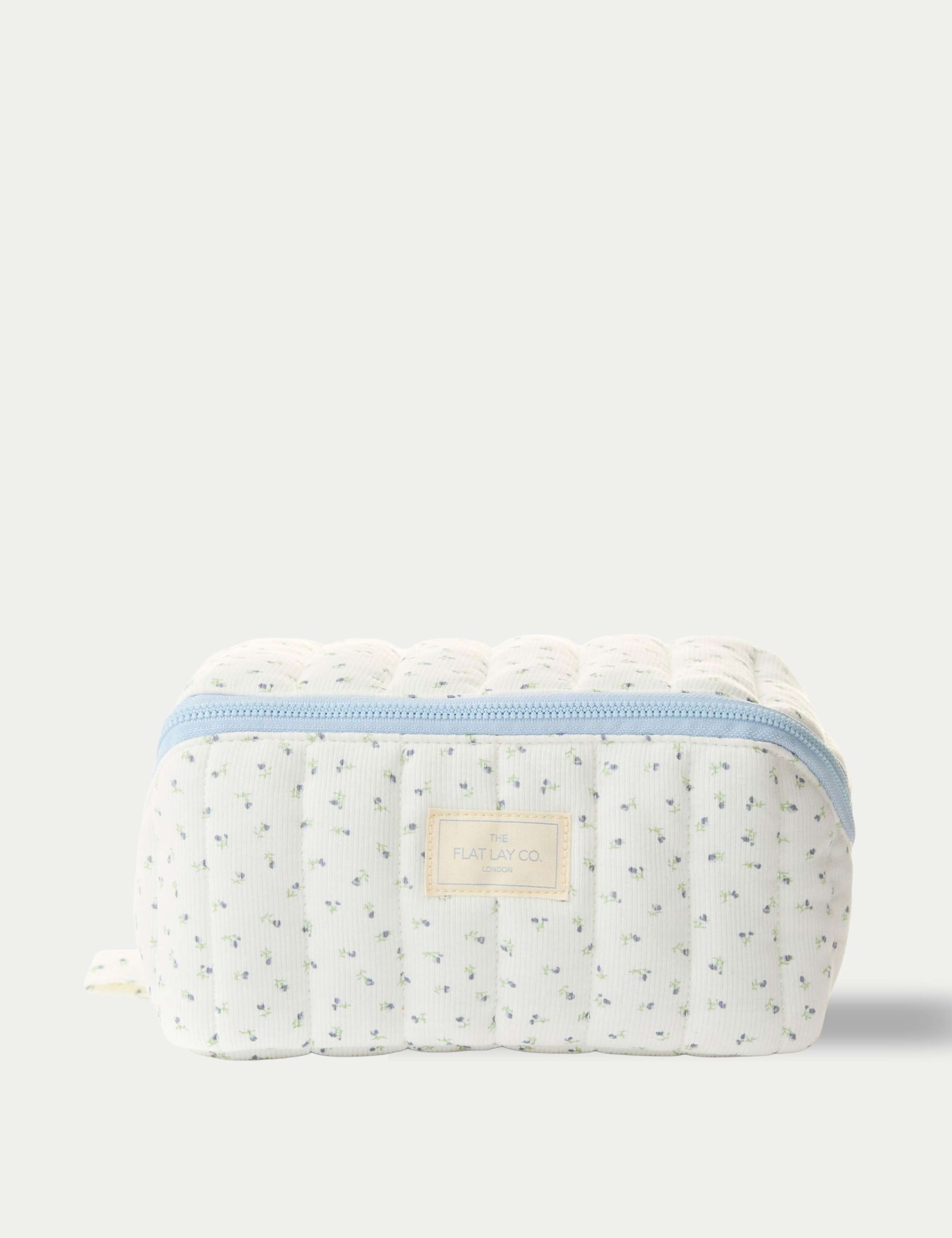 Marshmallow Flat Lay Makeup Box Bag - Cozy Cotton Ditsy Floral