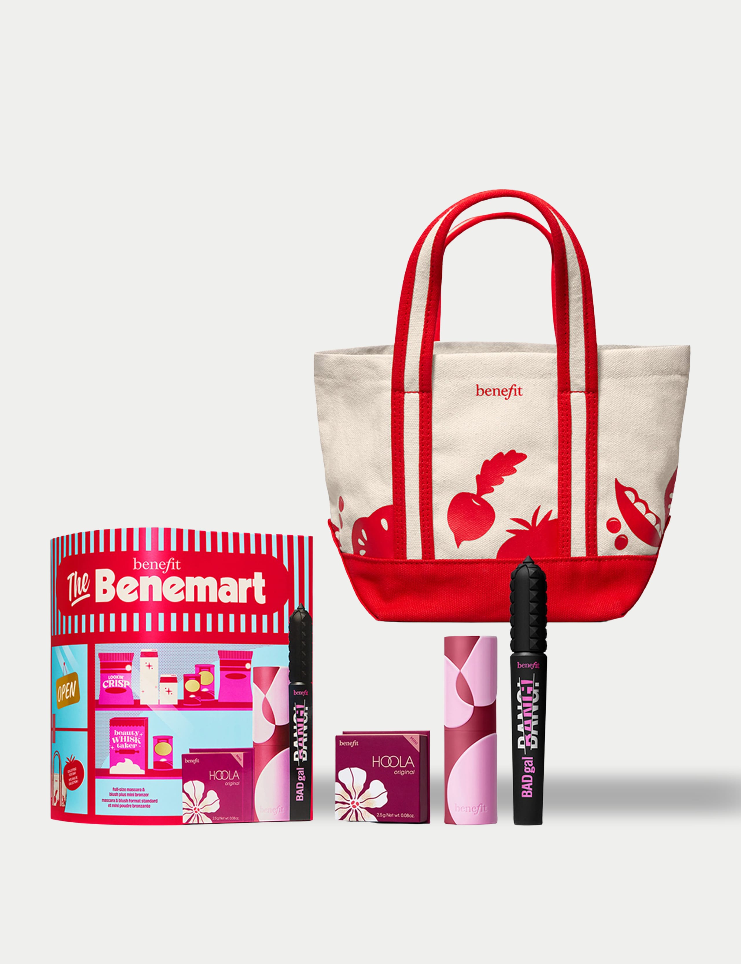 The Benemart, Mascara, Blush & Bronzer Gift Set with Limited Edition Bag