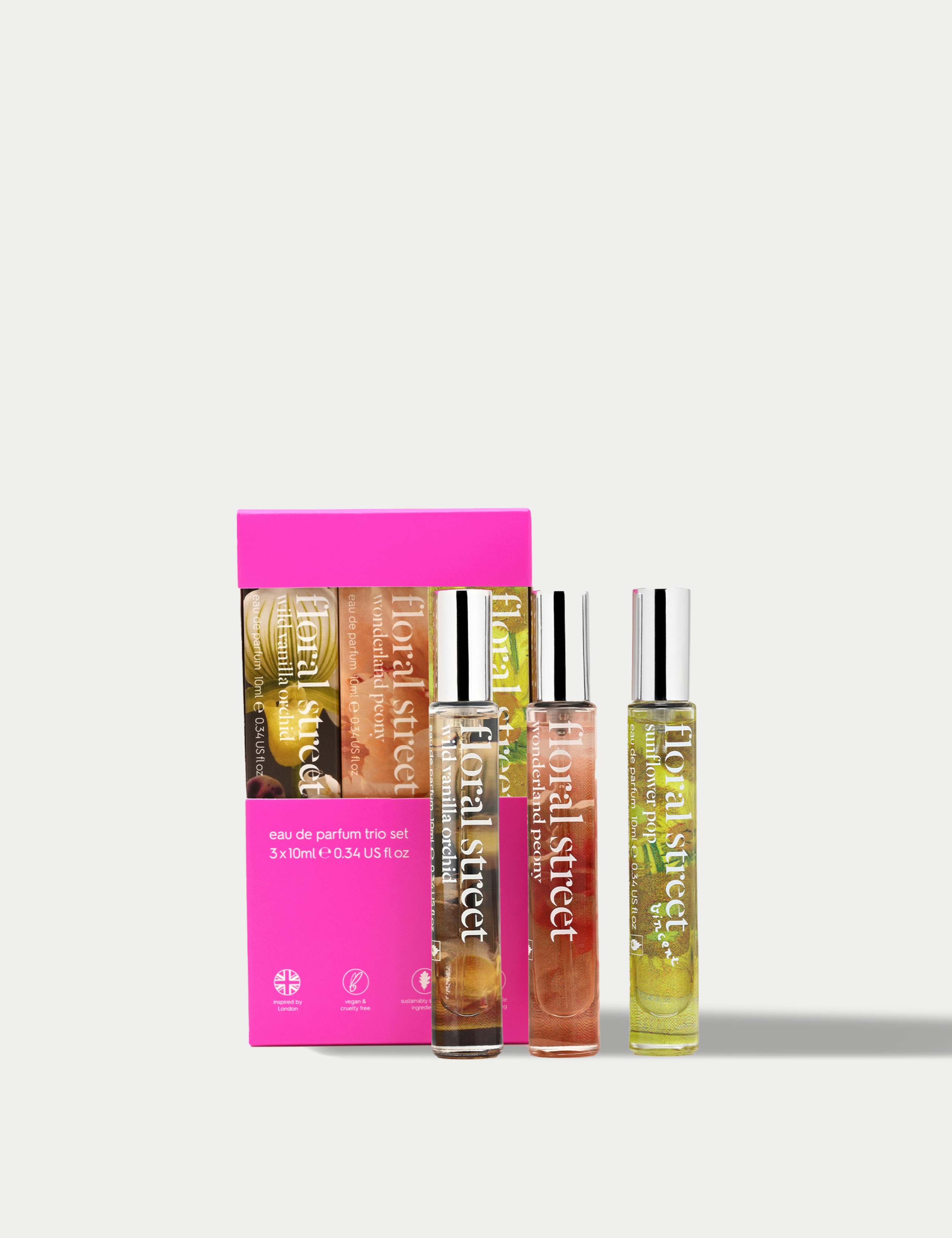 Discovery Fragrance Gift Set, 3 x 10ml: Wonderland Peony, Wild Vanilla Orchid & Sunflower Pop