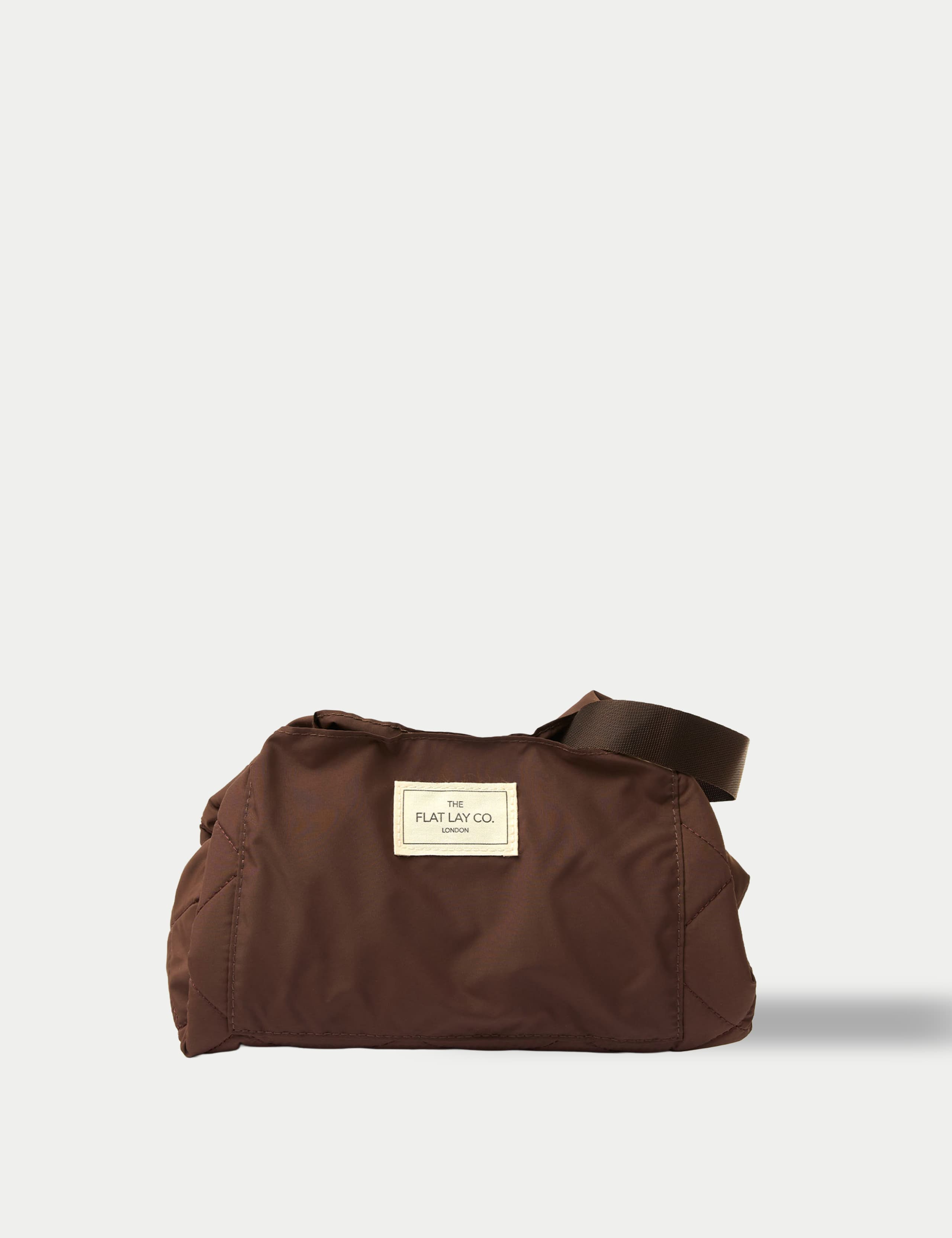 Drawstring Flat Lay Makeup Bag - Espresso