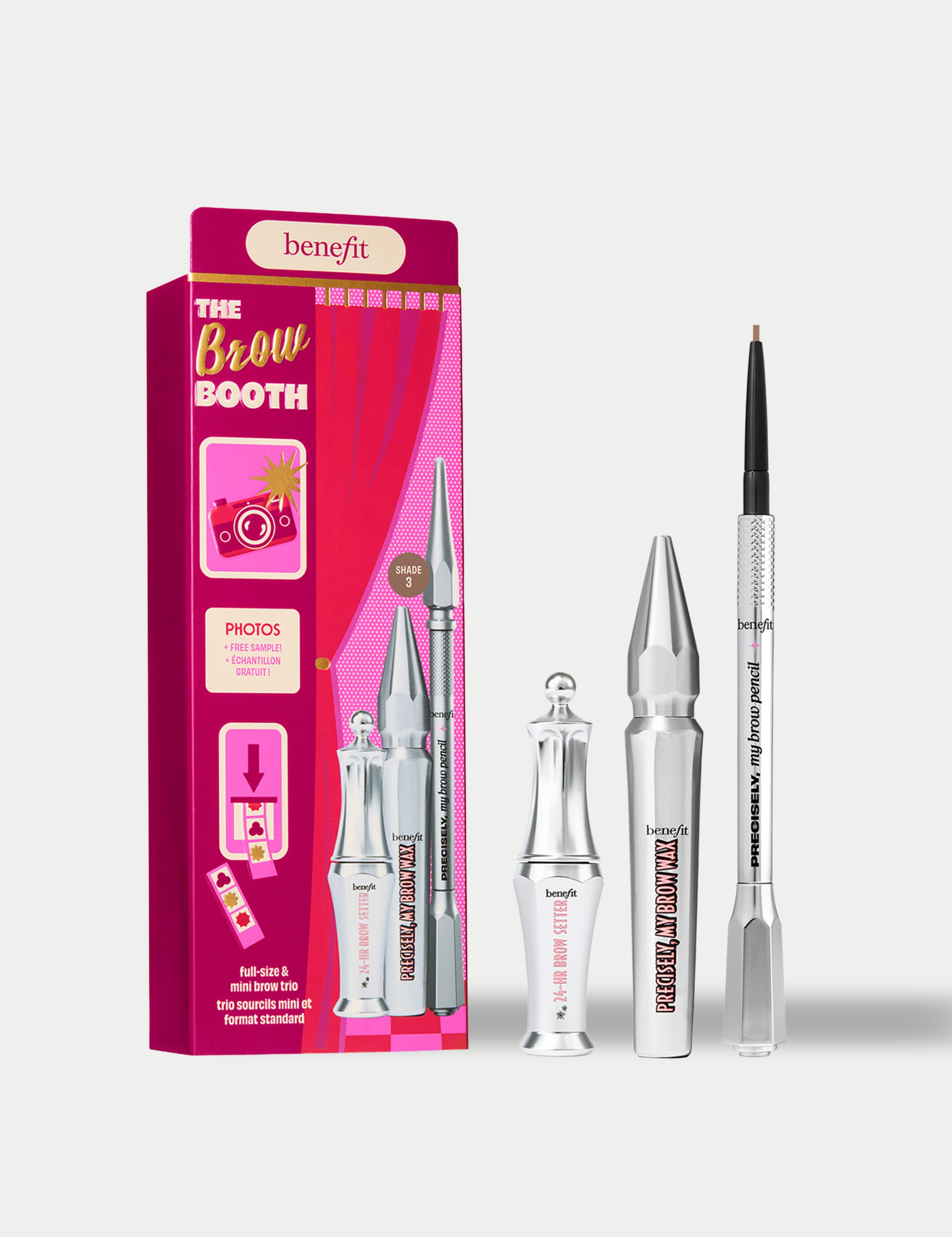 The Brow Booth Brow Pencil, Wax & Eyebrow Gel Trio - Worth £67.85