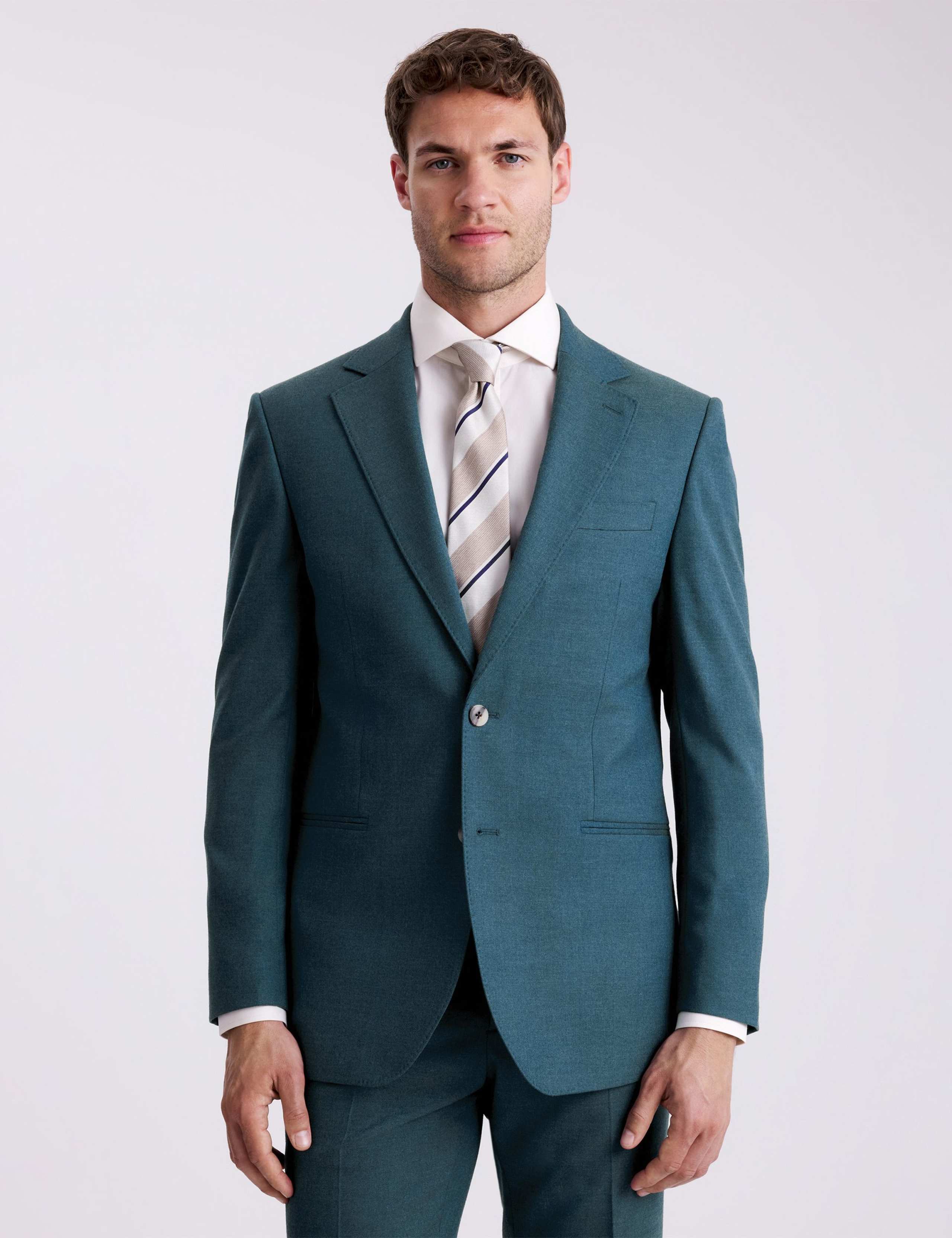 3 Piece Tailored Fit Flannel Suit 4 of 7