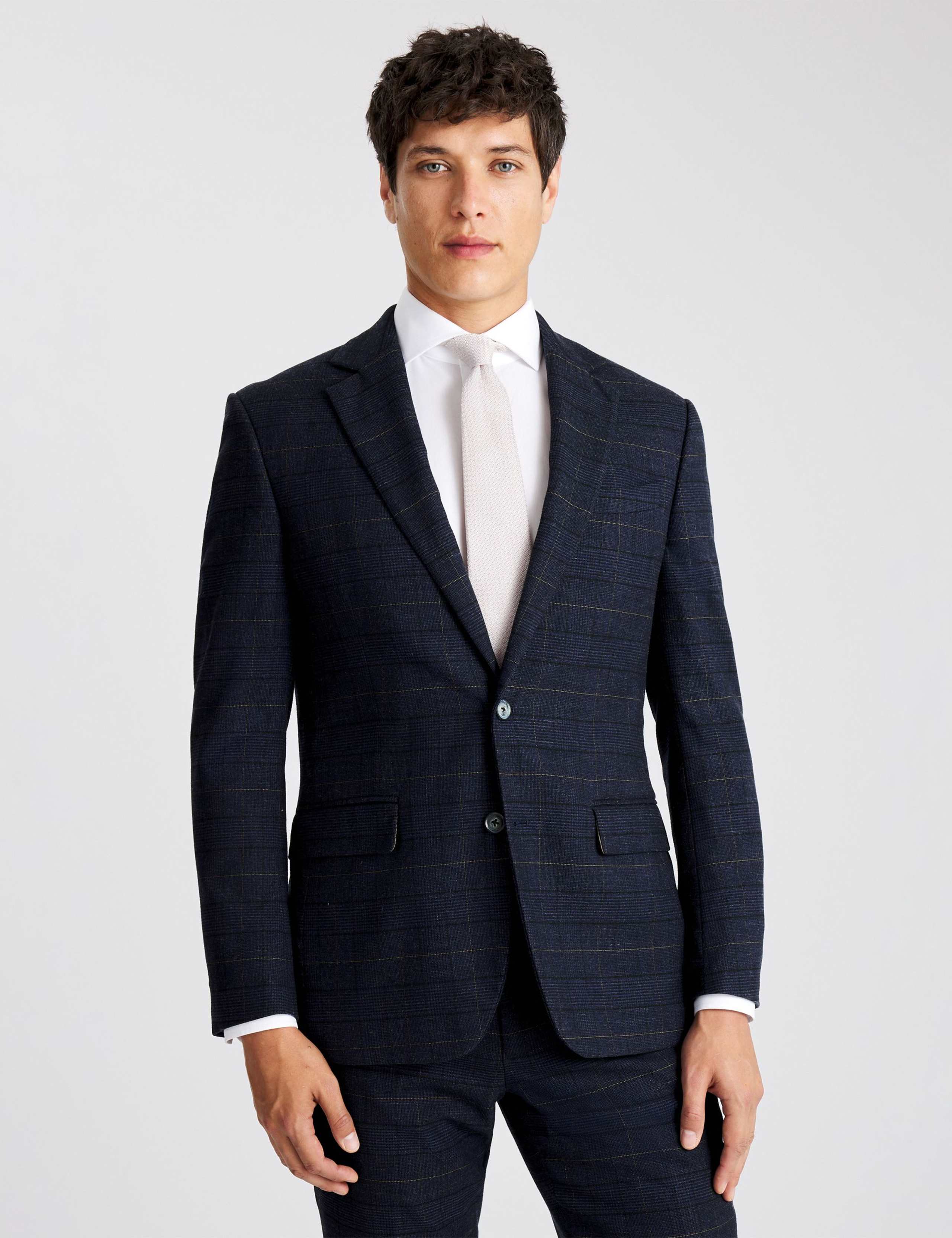 Tailored Fit Check Suit Jacket