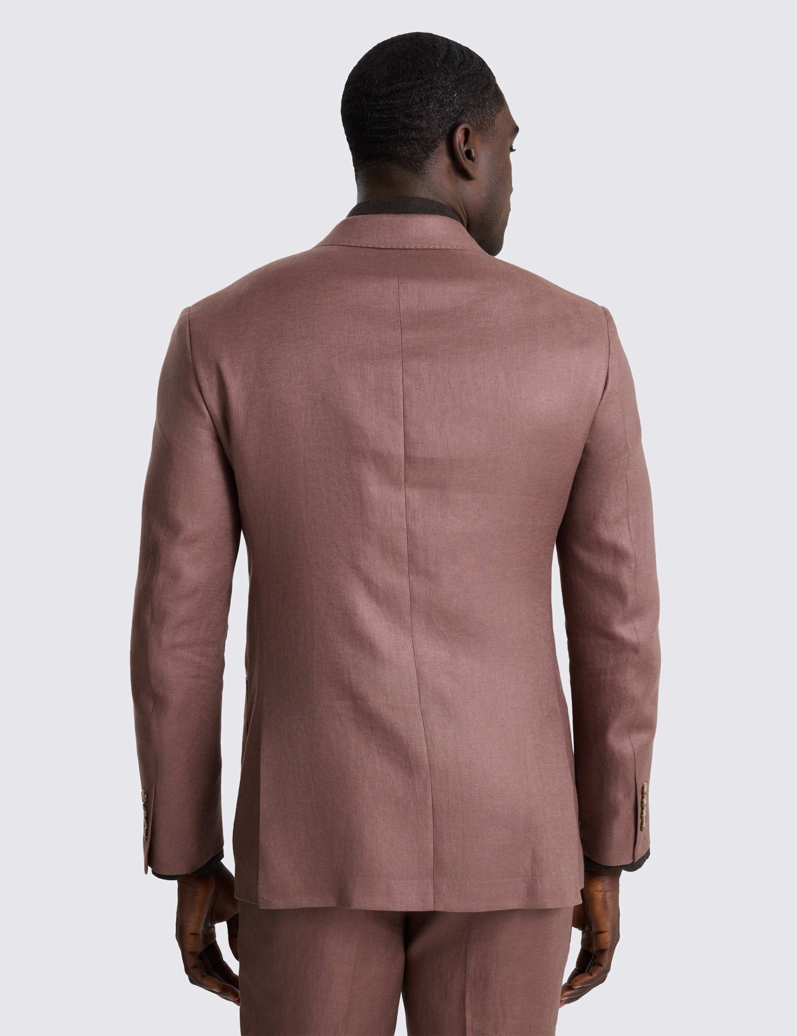 Slim Fit Pure Linen Double Breasted Suits 2 of 5