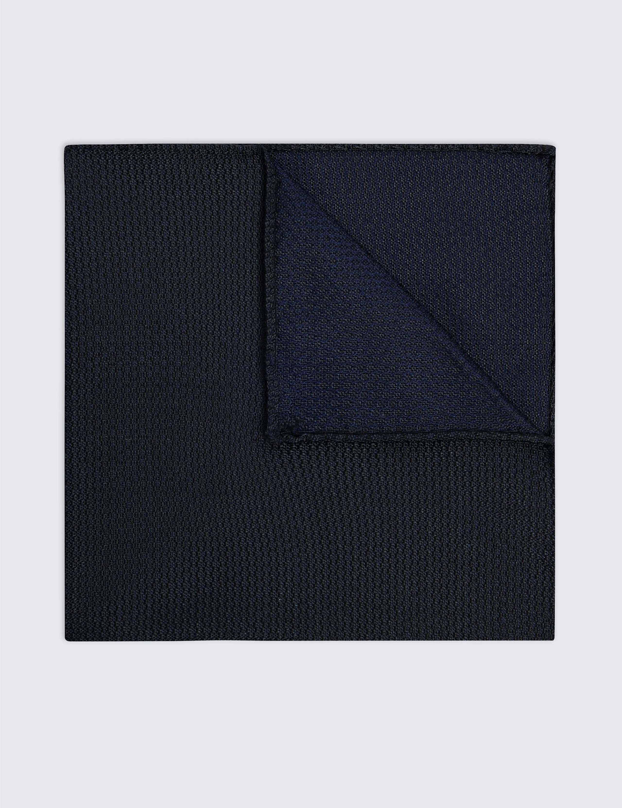 Woven Textured Pure Silk Pocket Square
