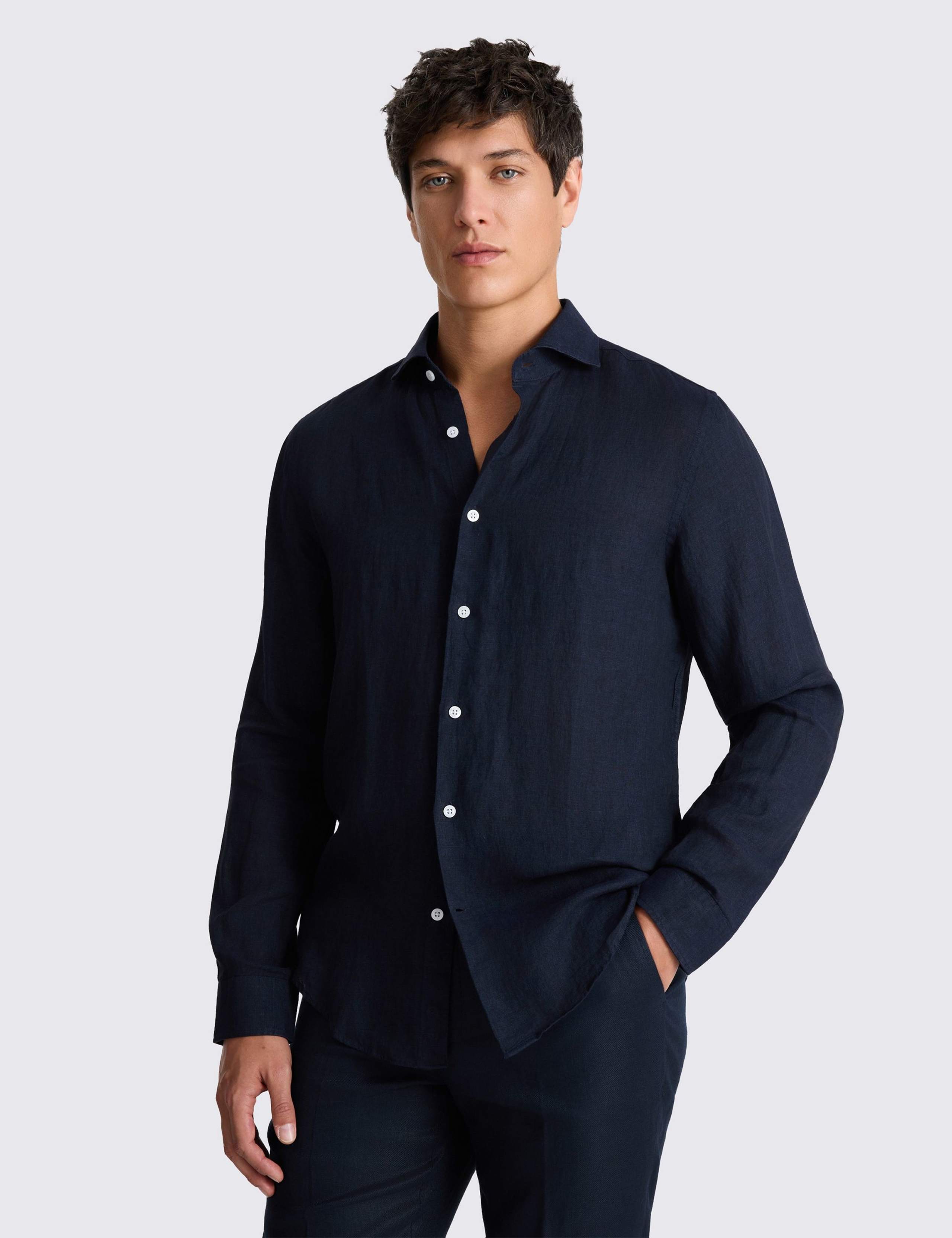 Tailored Fit Pure Linen Shirt