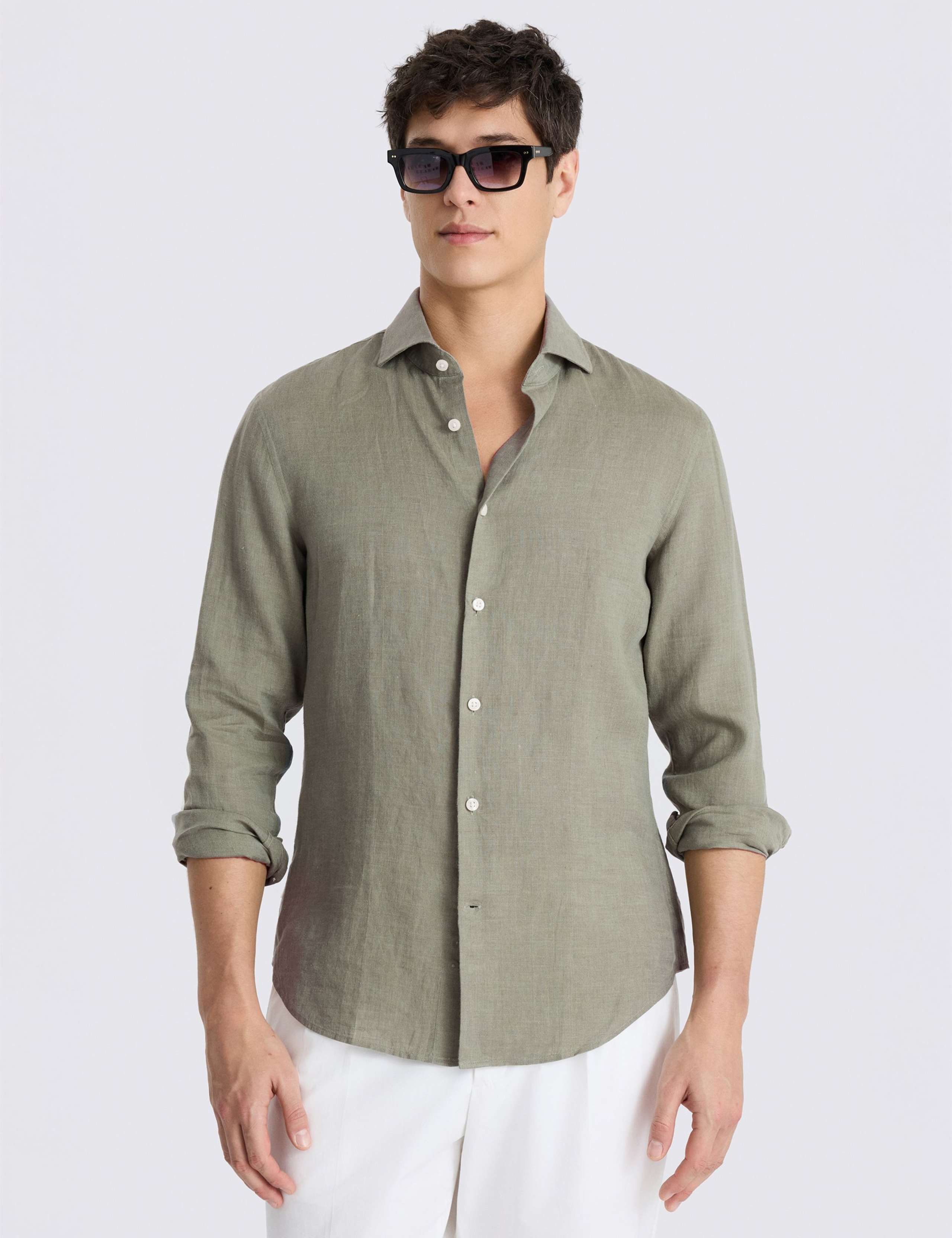 Tailored Fit Pure Linen Shirt