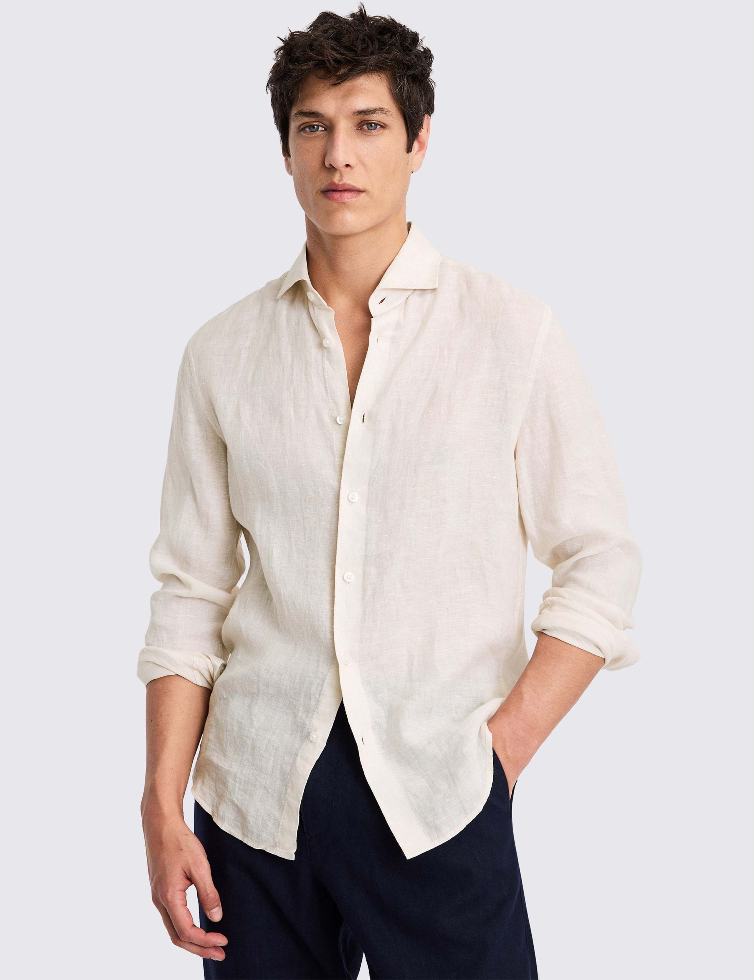 Tailored Fit Pure Linen Shirt