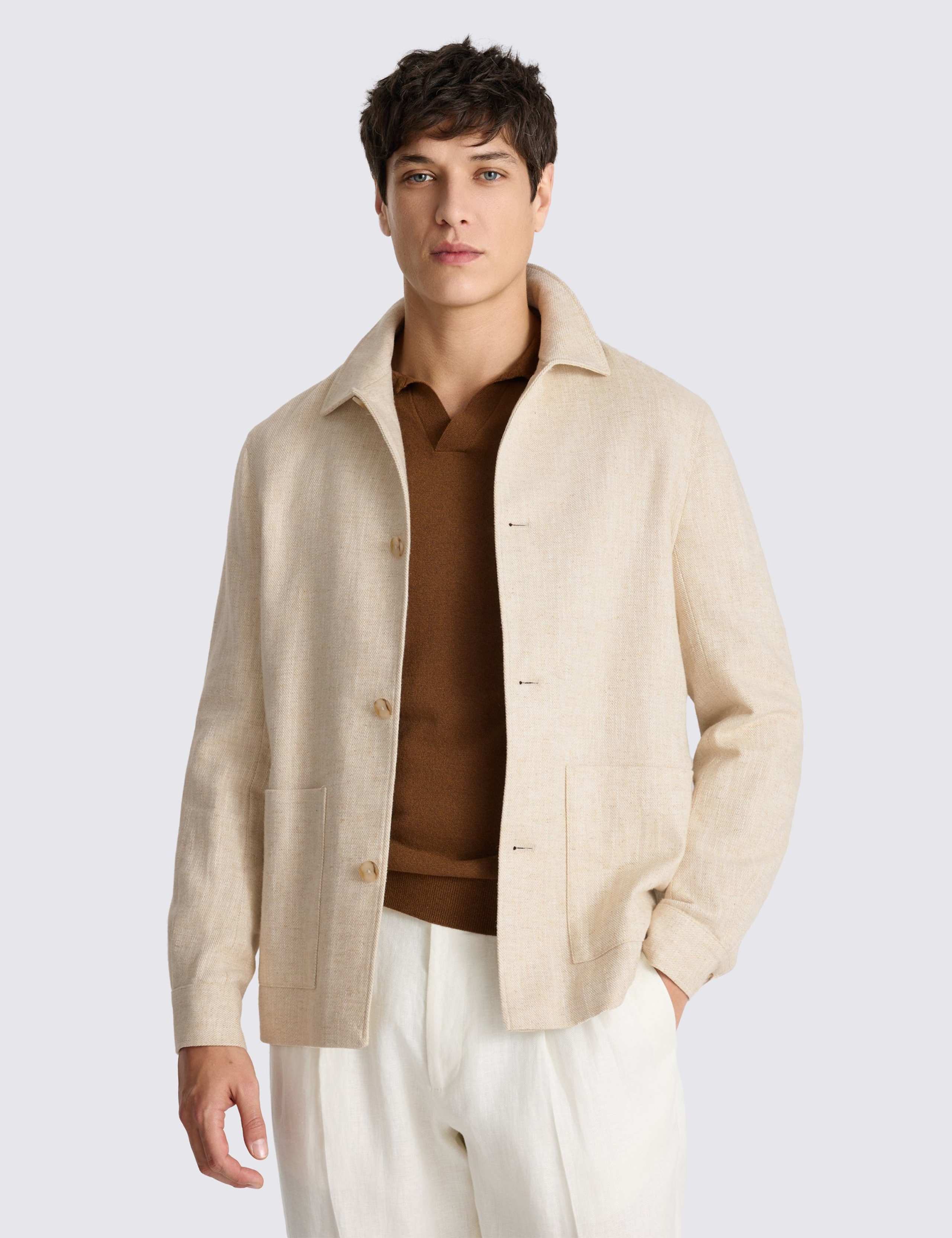 Pure Linen Twill Shacket