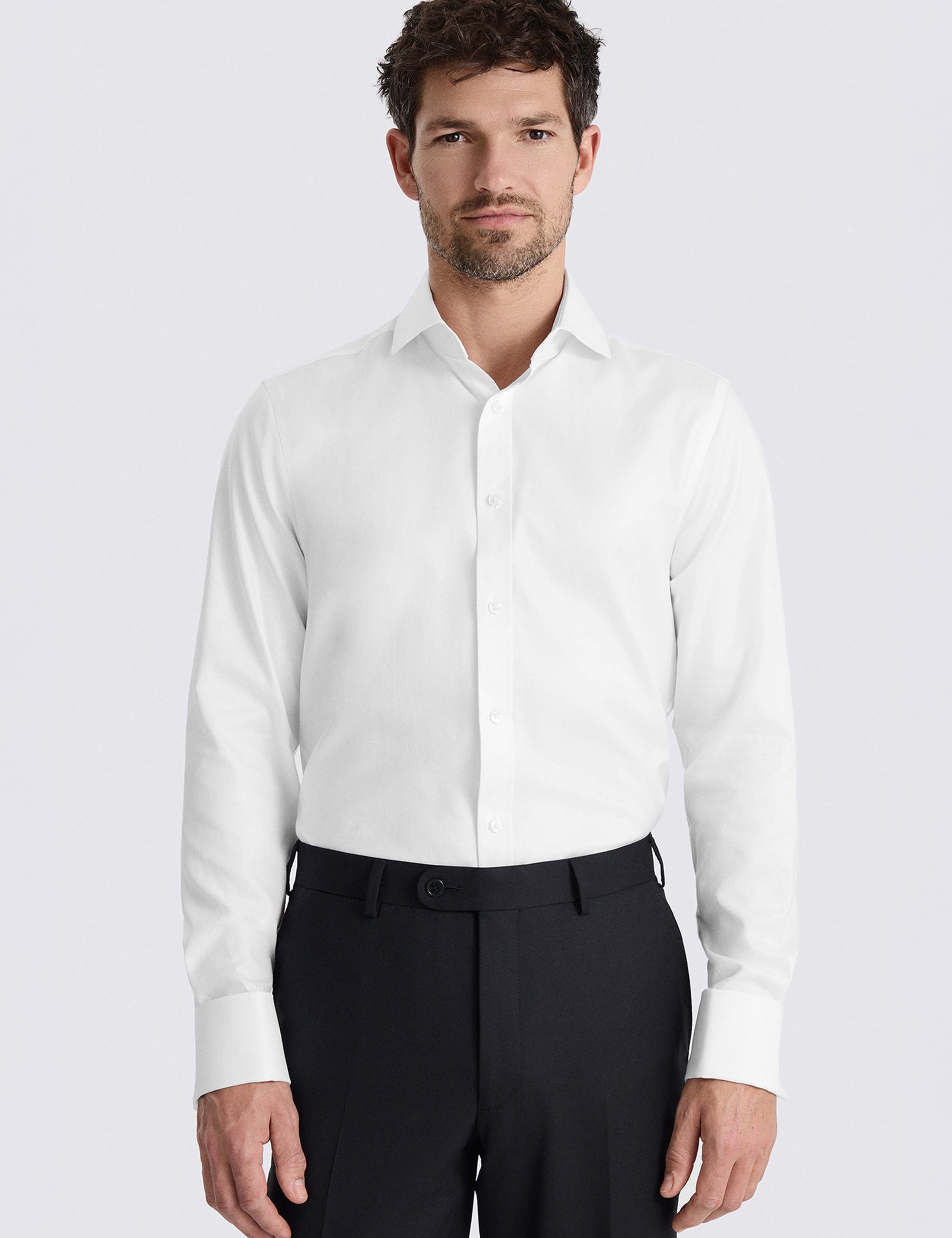 Tailored Fit Pure Cotton Twill Shirt