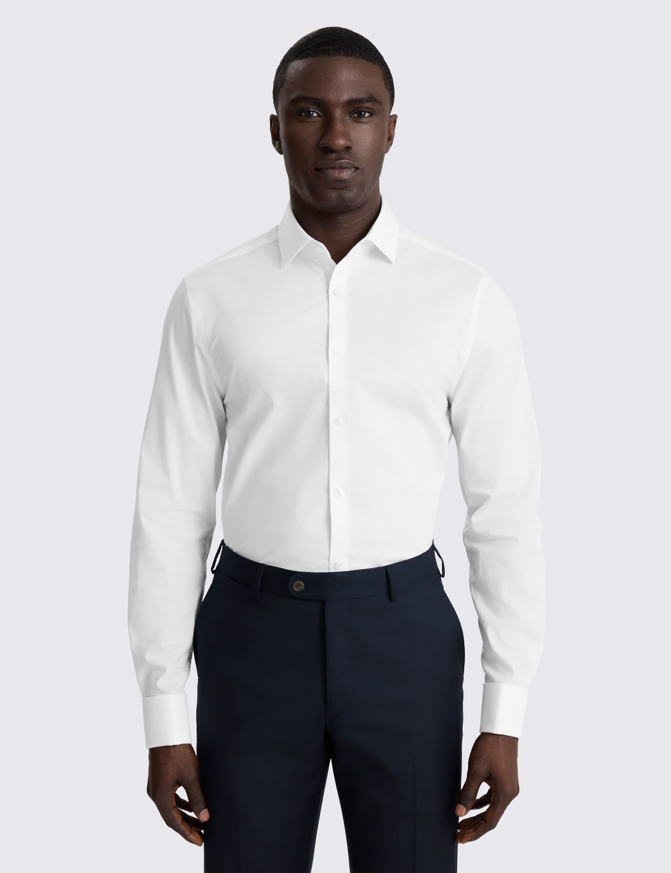 Slim Fit Cotton Rich Stretch Shirt