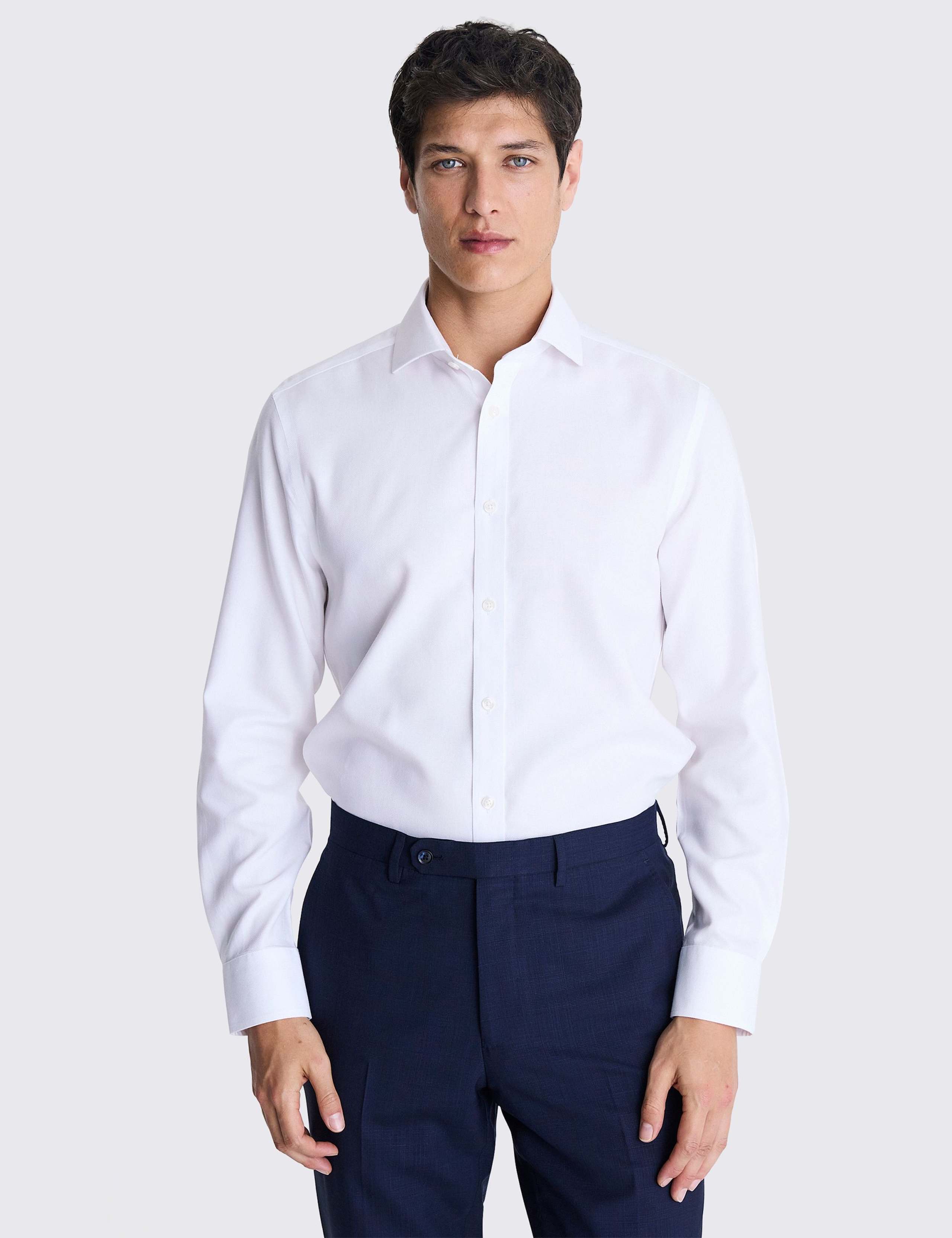 Tailored Fit Non Iron Pure Cotton Oxford Shirt