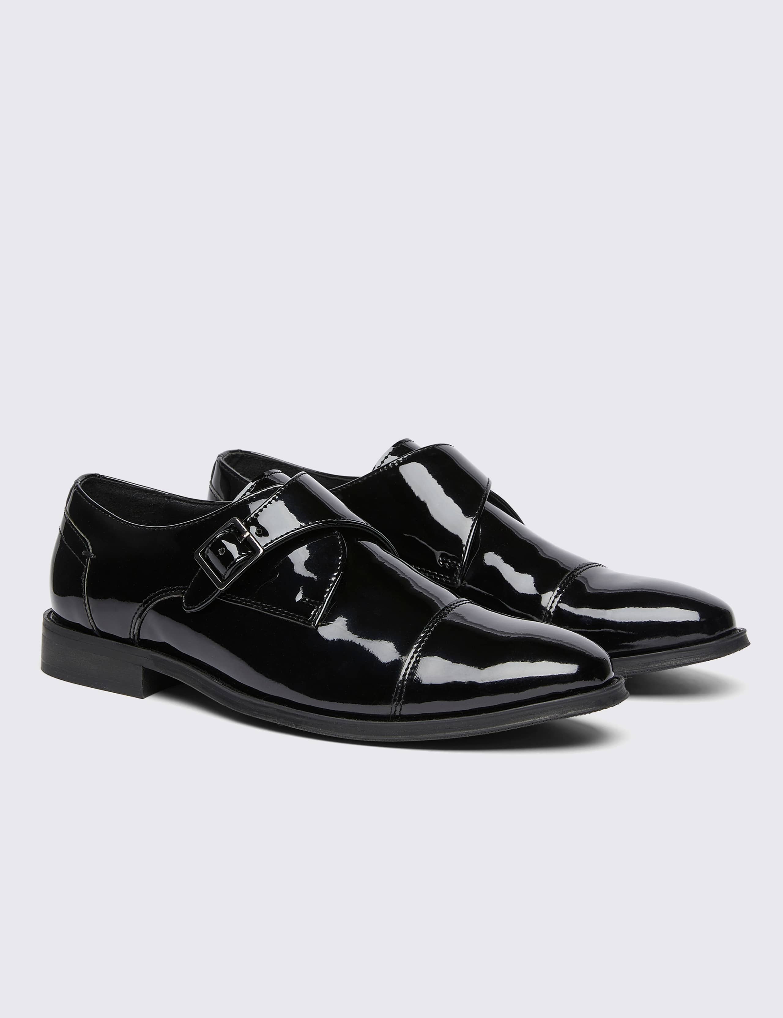 Patent Monk Strap Shoes