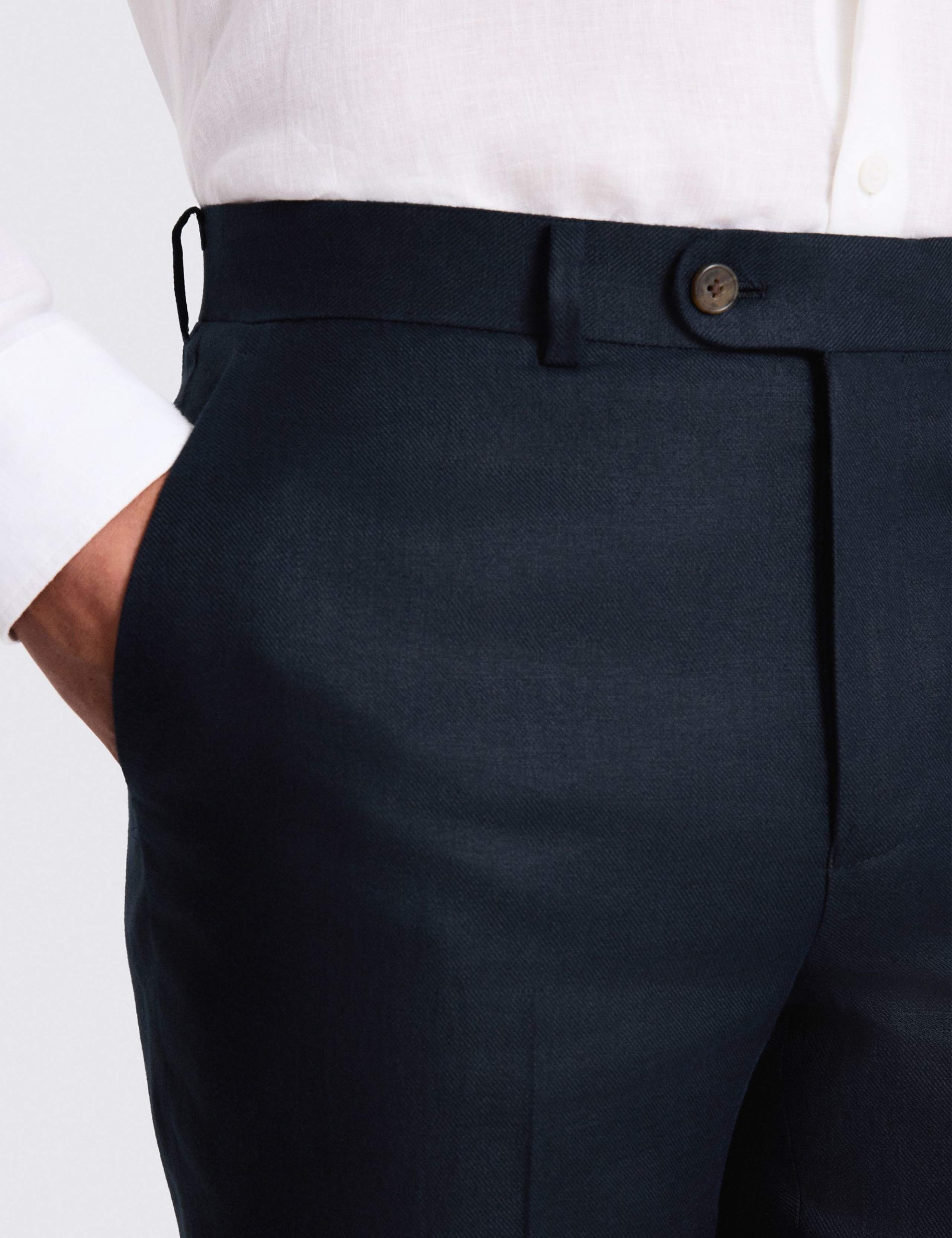 Tailored Fit Pure Linen Double Breasted Suit 2 of 5