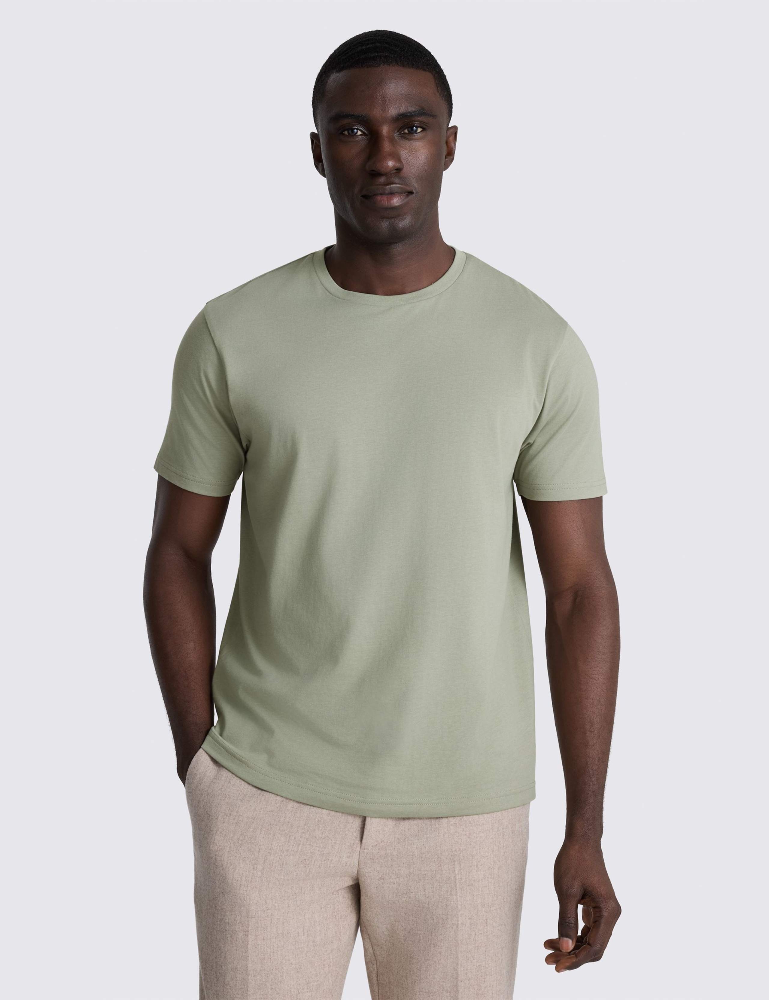 Pure Cotton Crew Neck T-Shirt