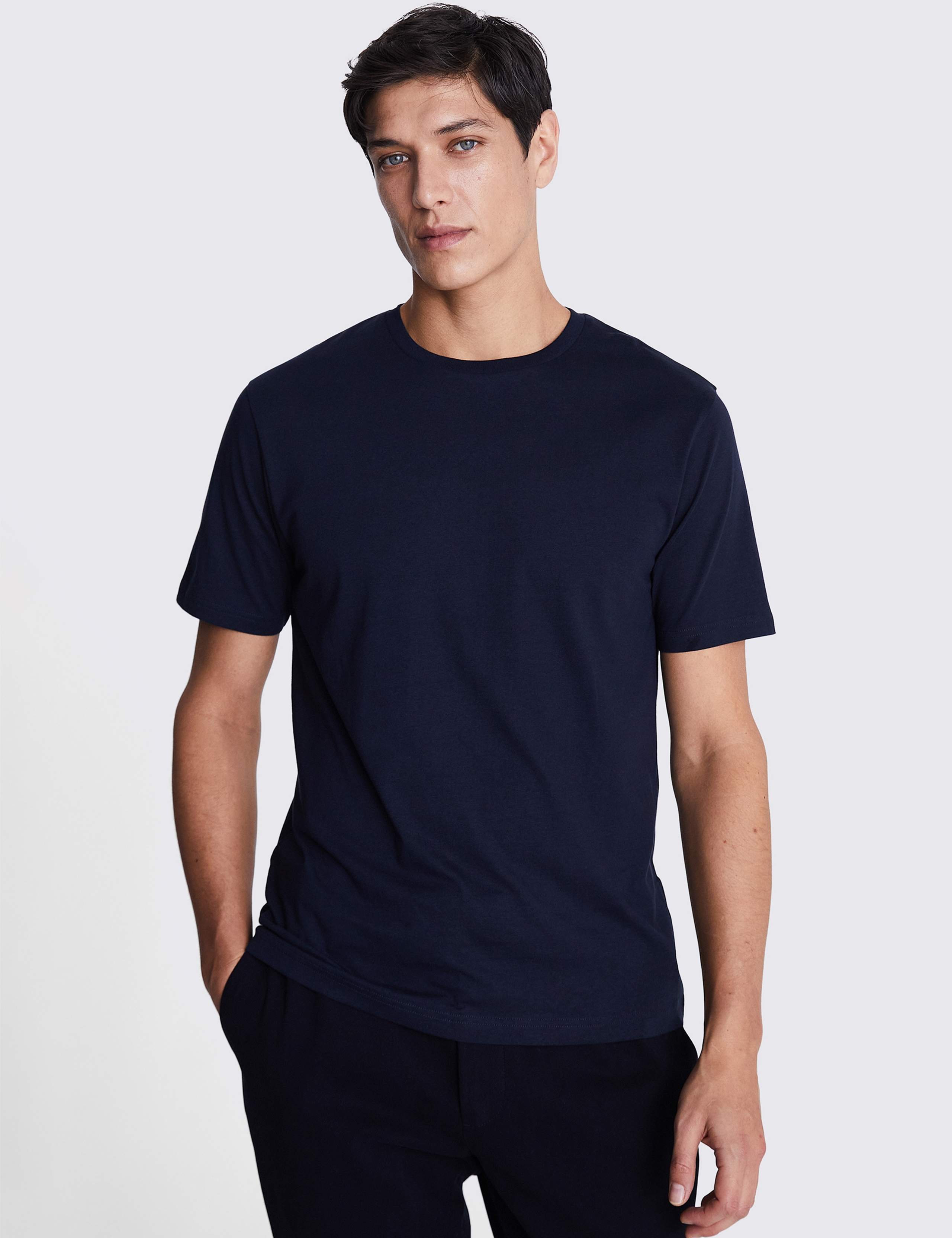 Pure Cotton Crew Neck T-Shirt