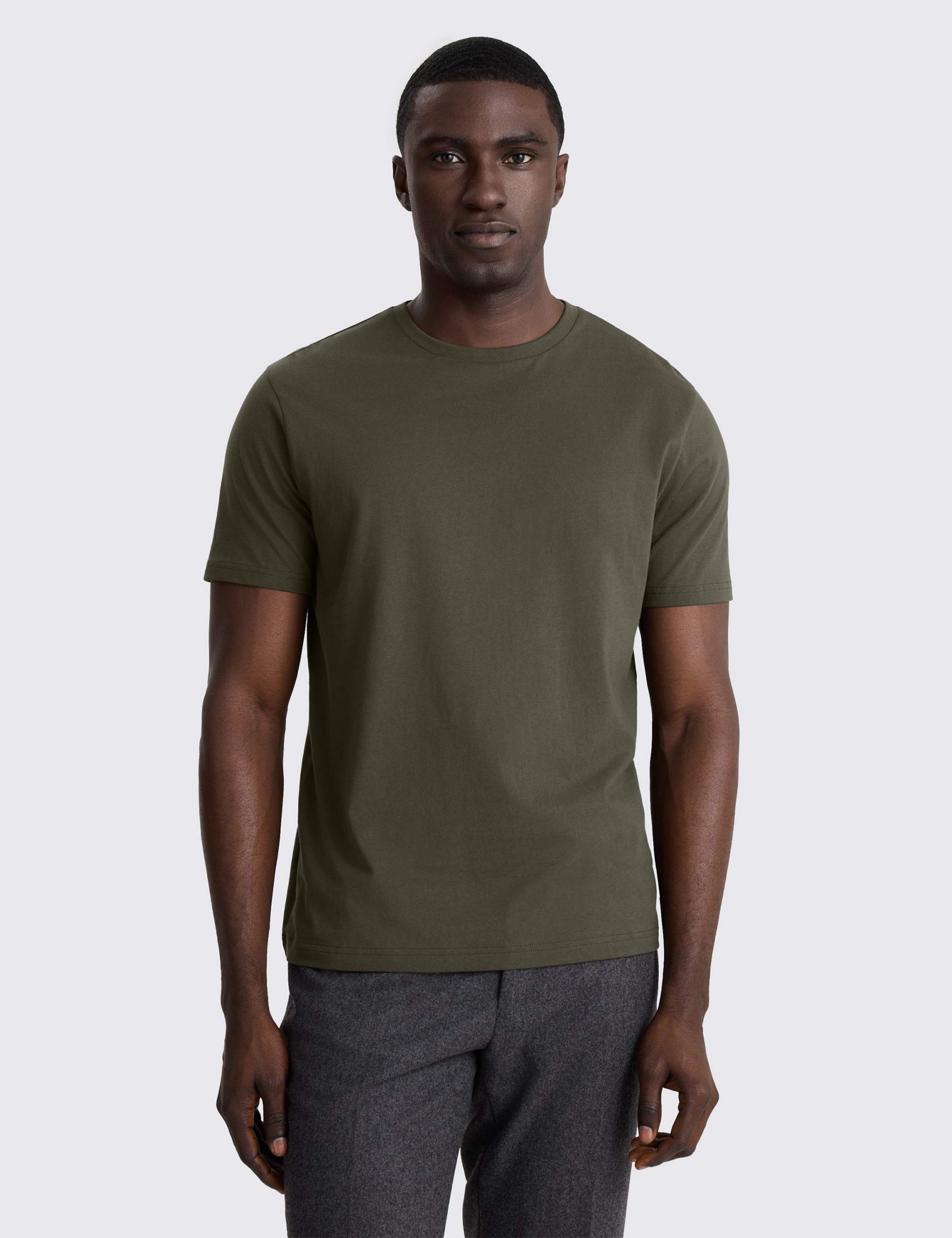 Pure Cotton Crew Neck T-Shirt