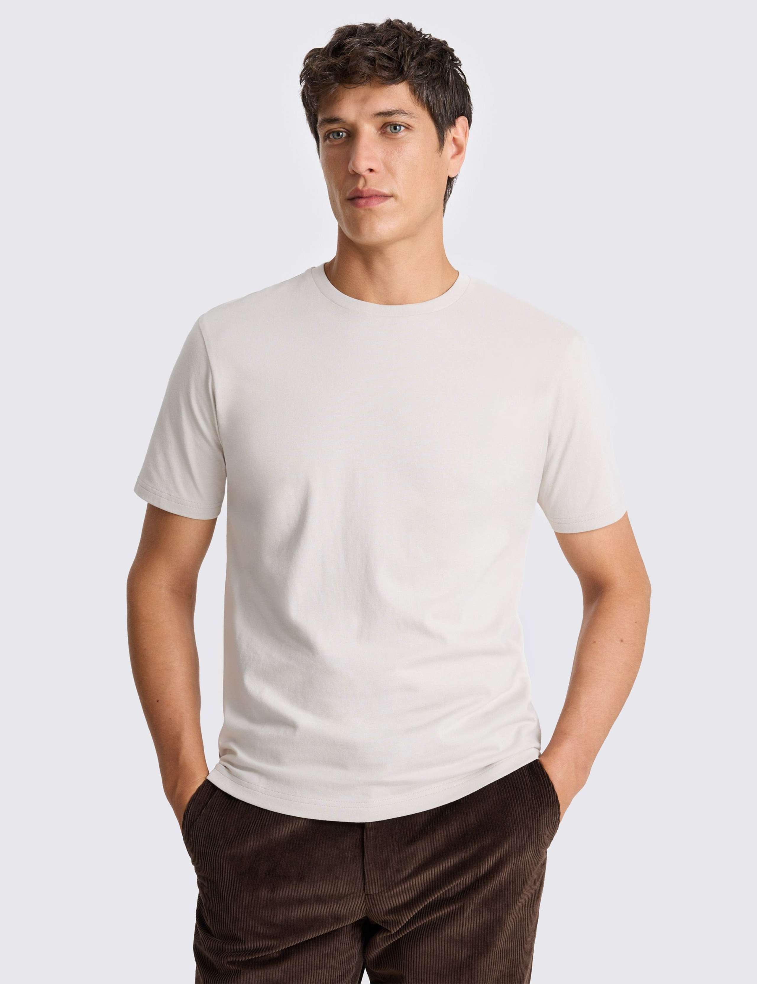 Pure Cotton Crew Neck T-Shirt