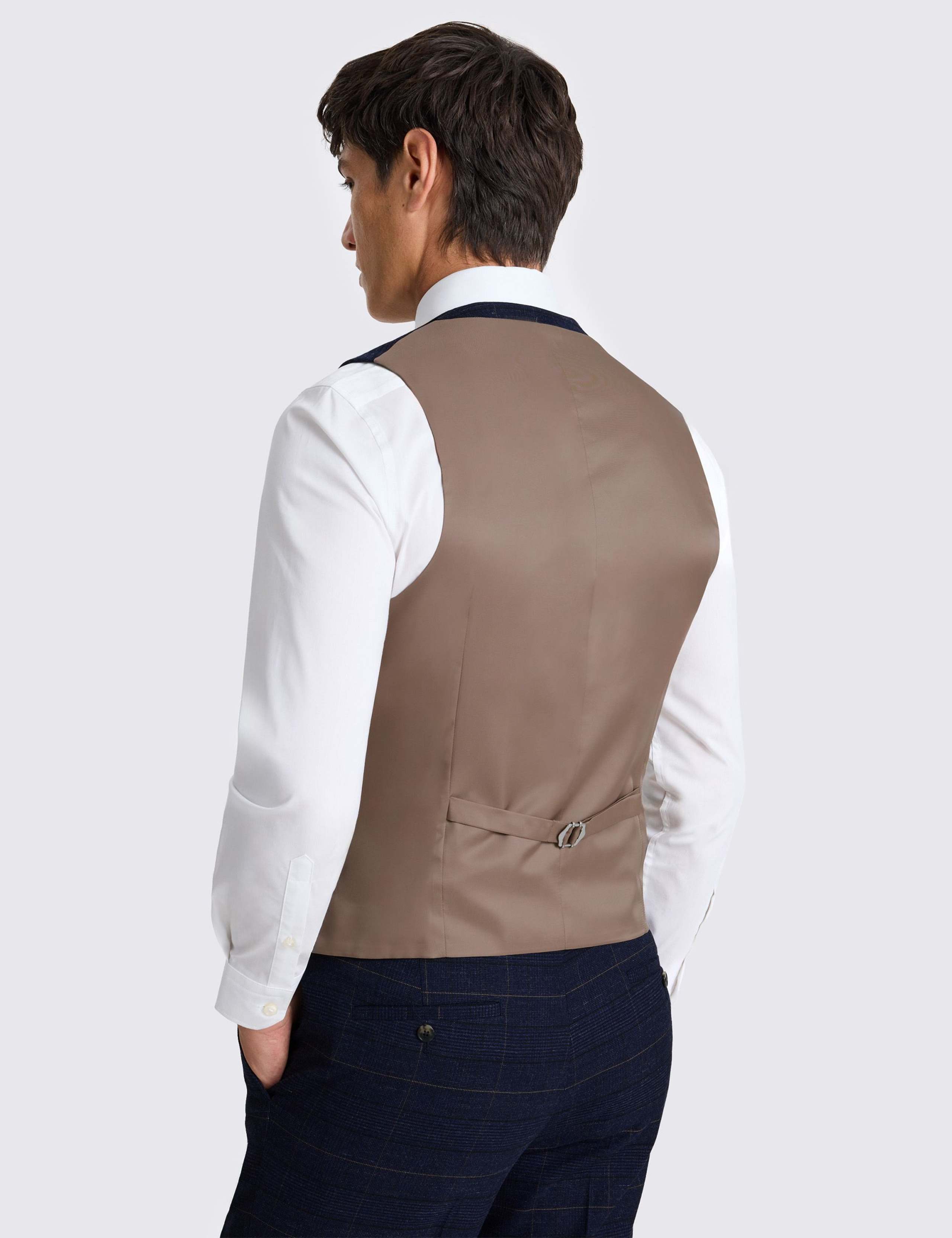 3 Piece Slim Fit Check Stretch Suit 4 of 7