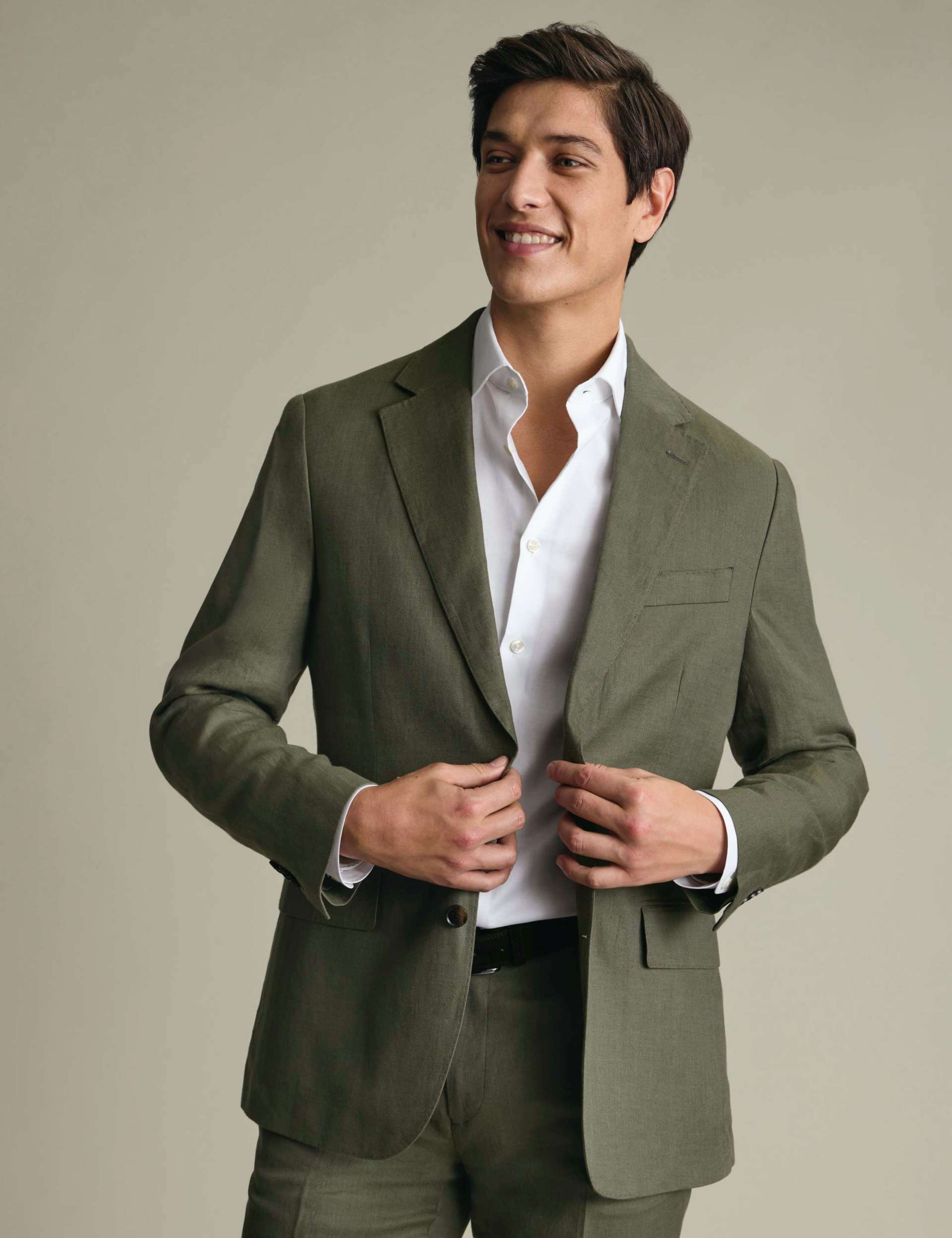 Slim Fit Pure Linen Suit Jacket