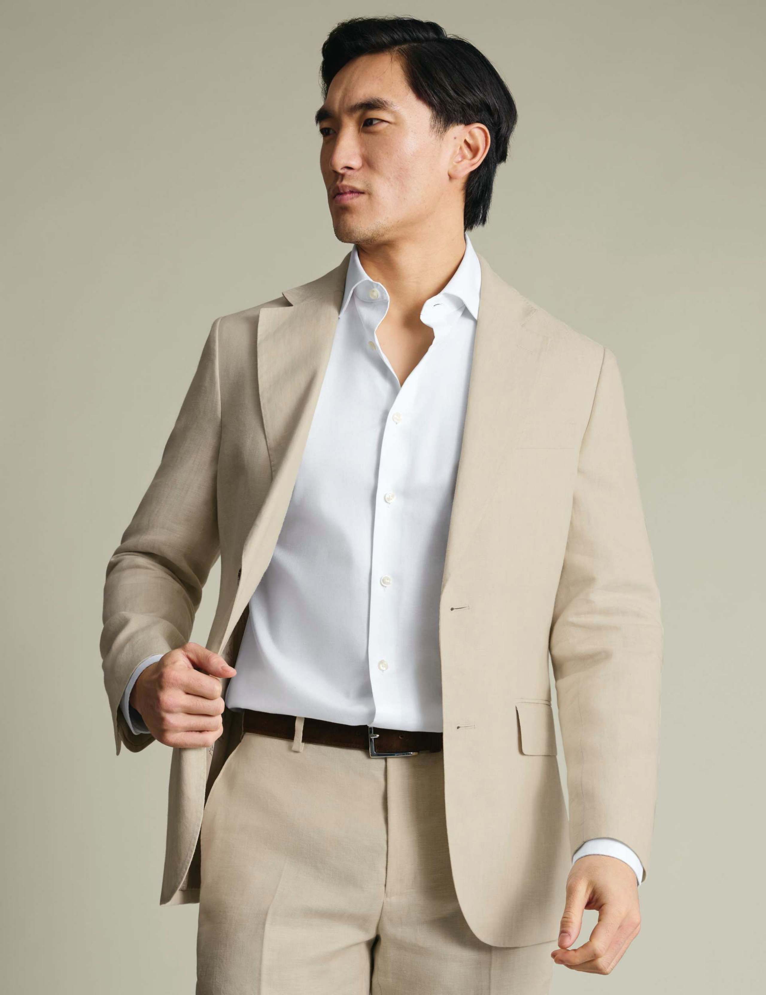 Slim Fit Pure Linen Suit Jacket