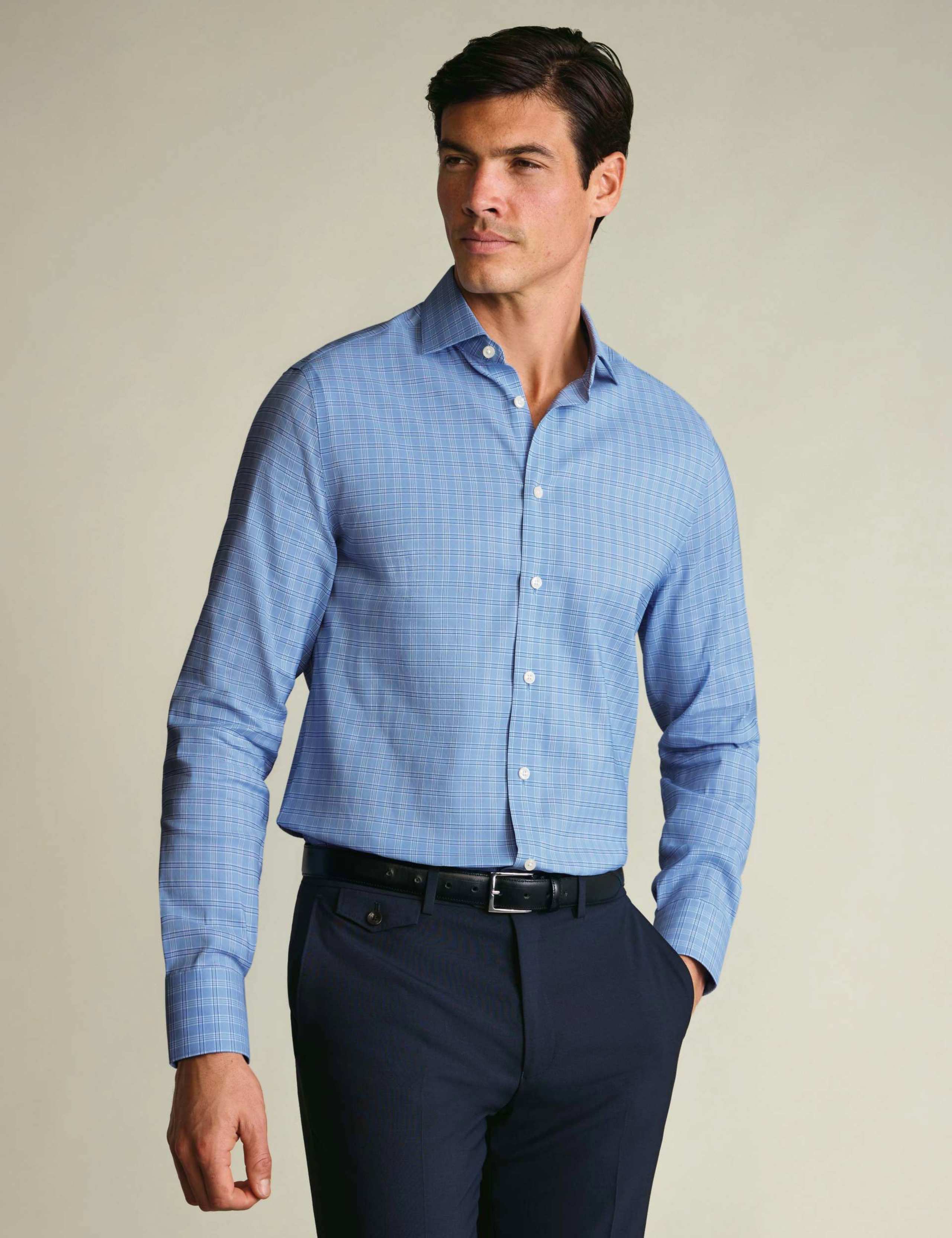 Non Iron Performance Twill Check Shirt