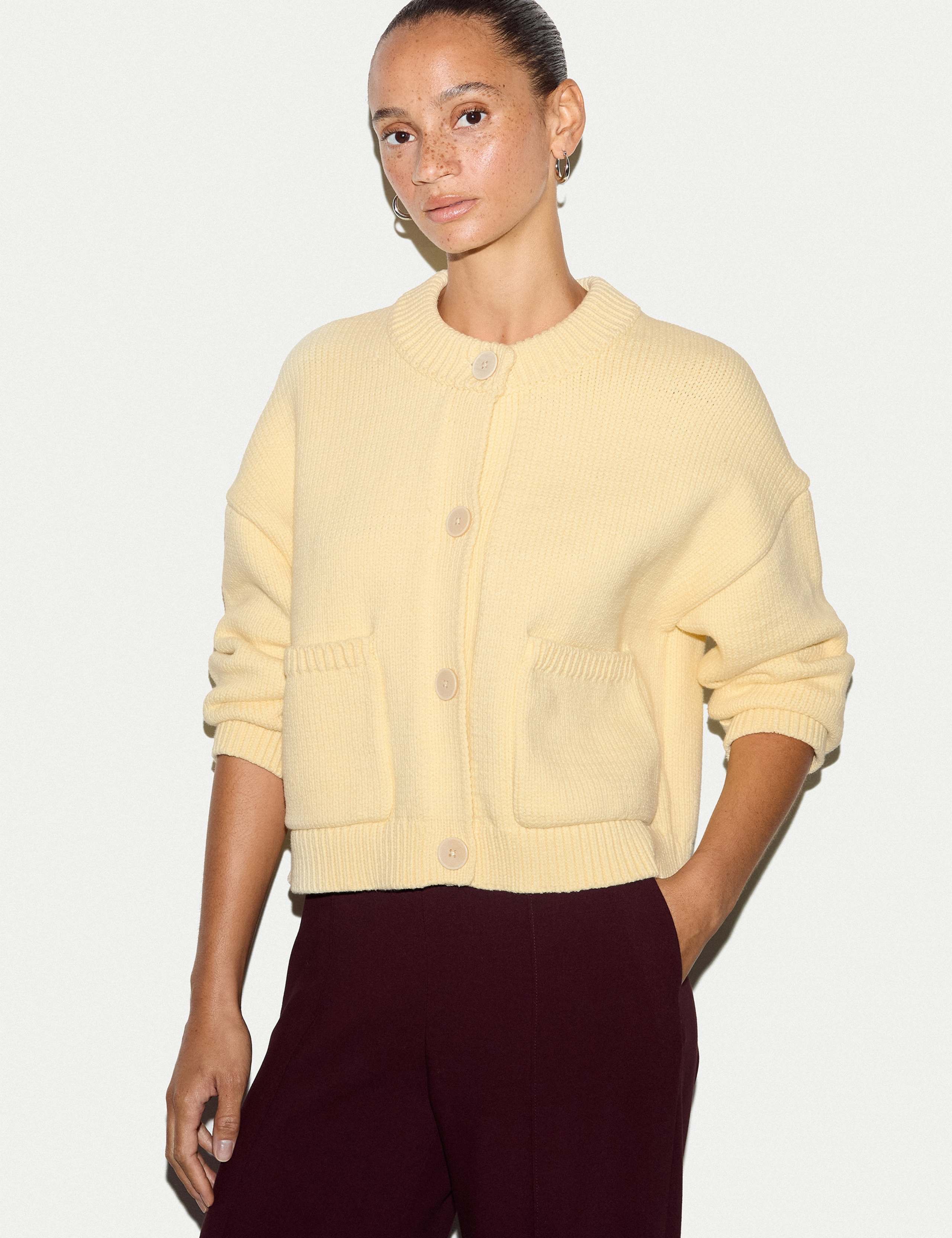 Cotton Rich Chunky Relaxed Cardigan
