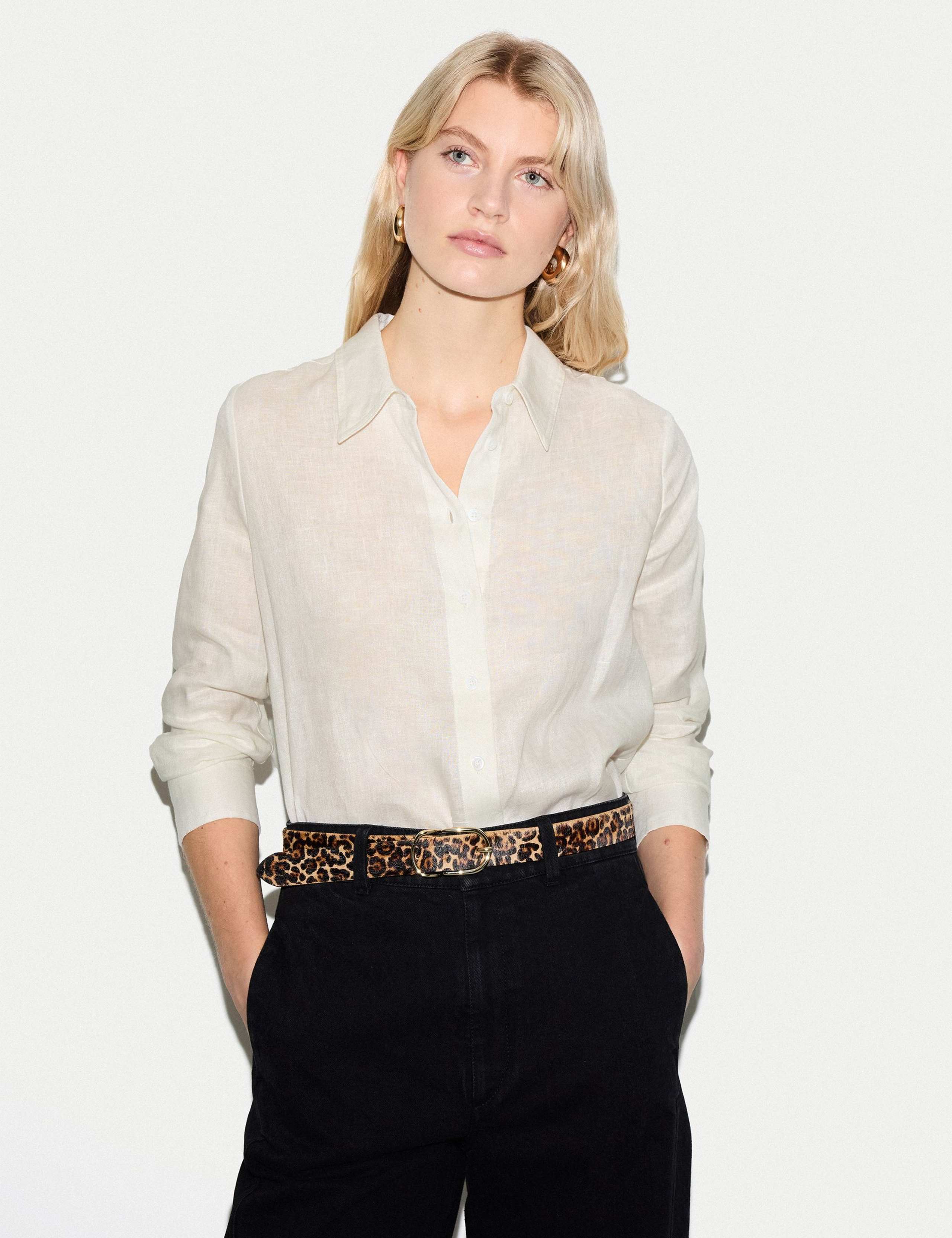 Pure Linen Collared Shirt