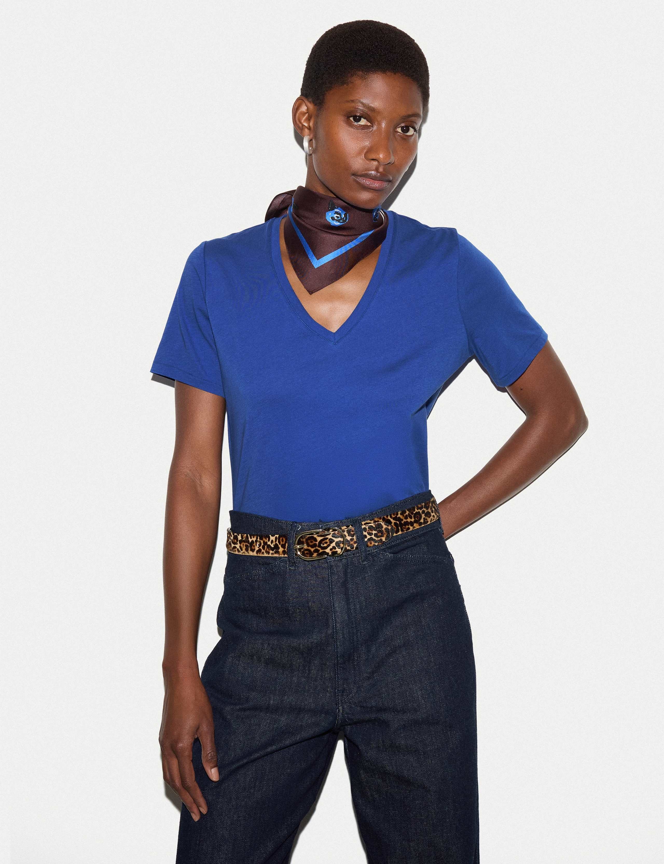 Pure Cotton V-Neck T-Shirt