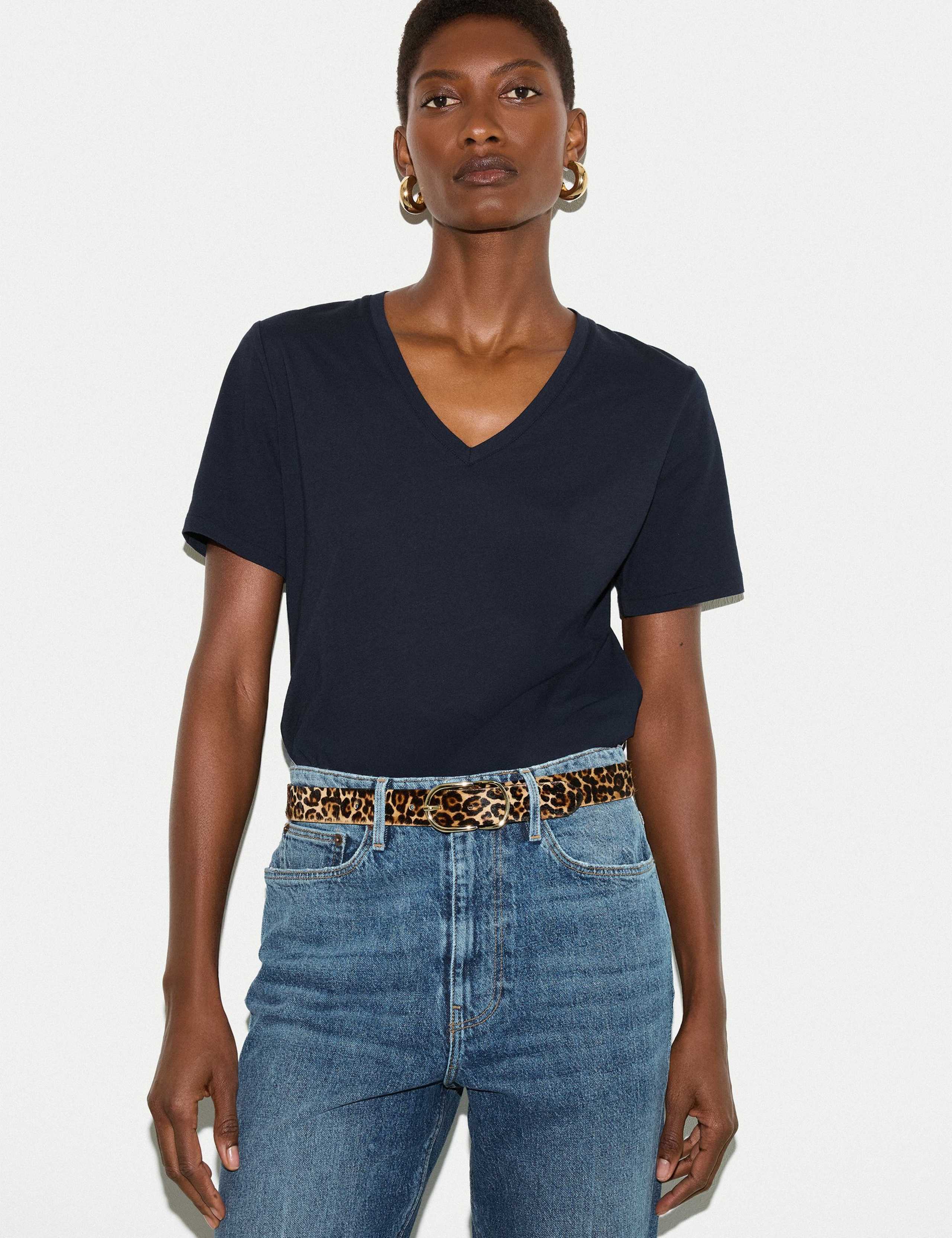 Pure Cotton V-Neck T-Shirt