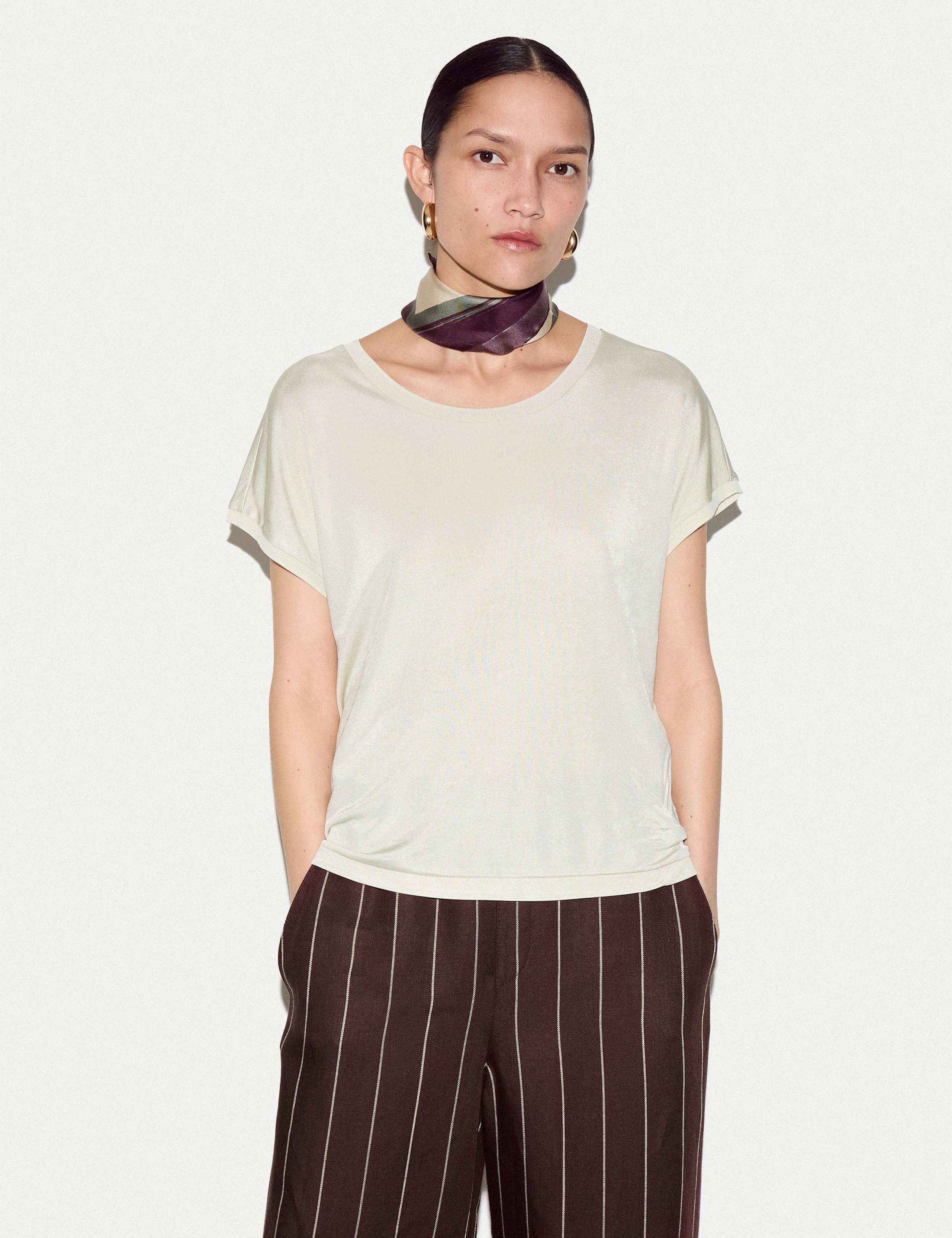 Jersey Round Neck Top