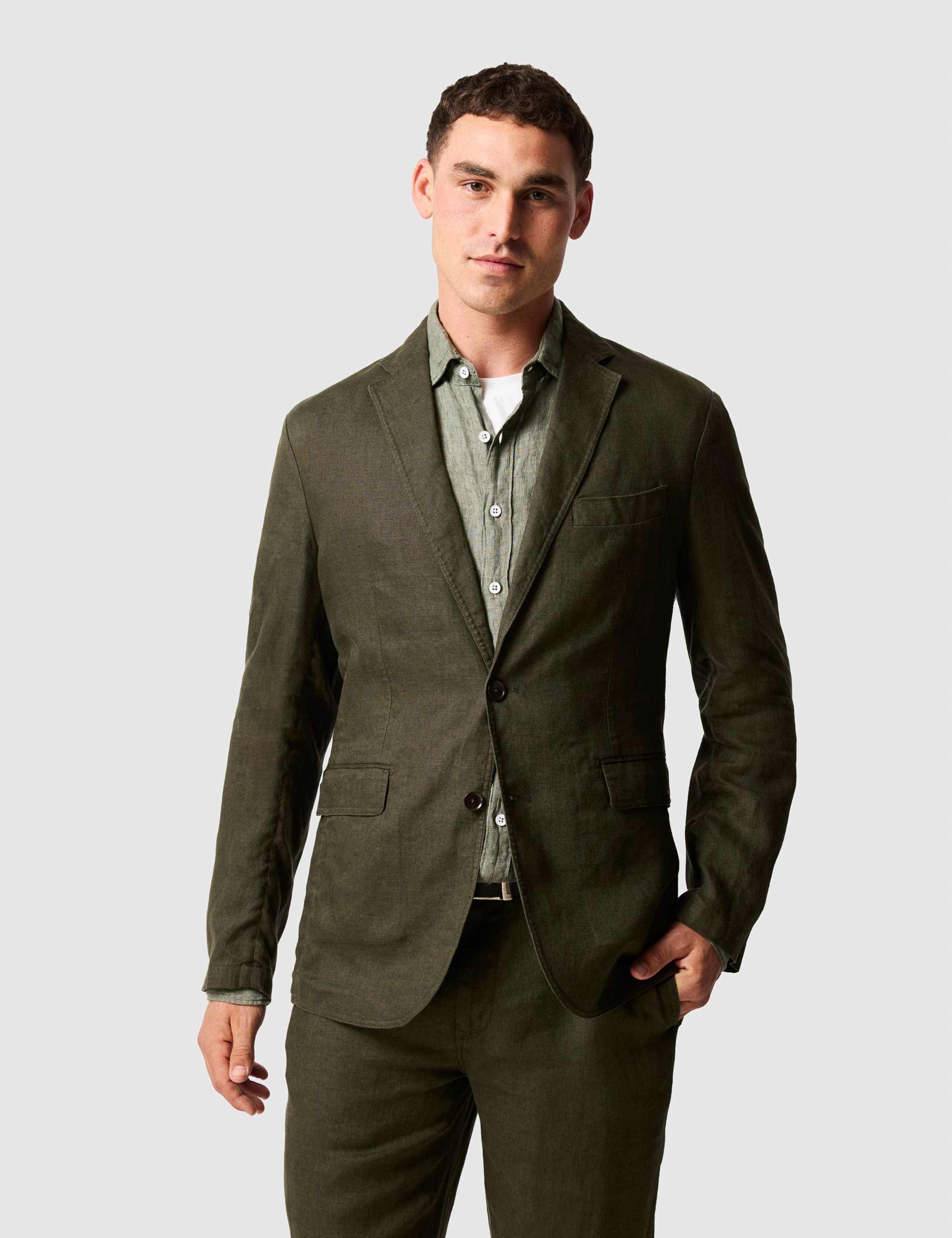 Regular Fit Pure Linen Blazer