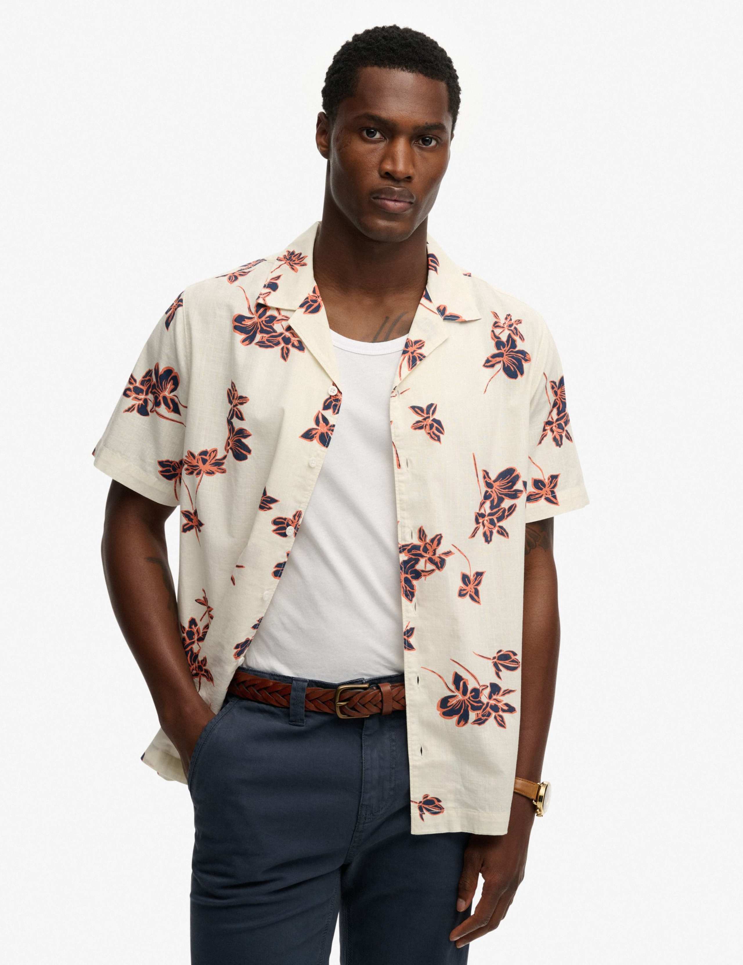 Relaxed Fit Pure Cotton Floral Shirt