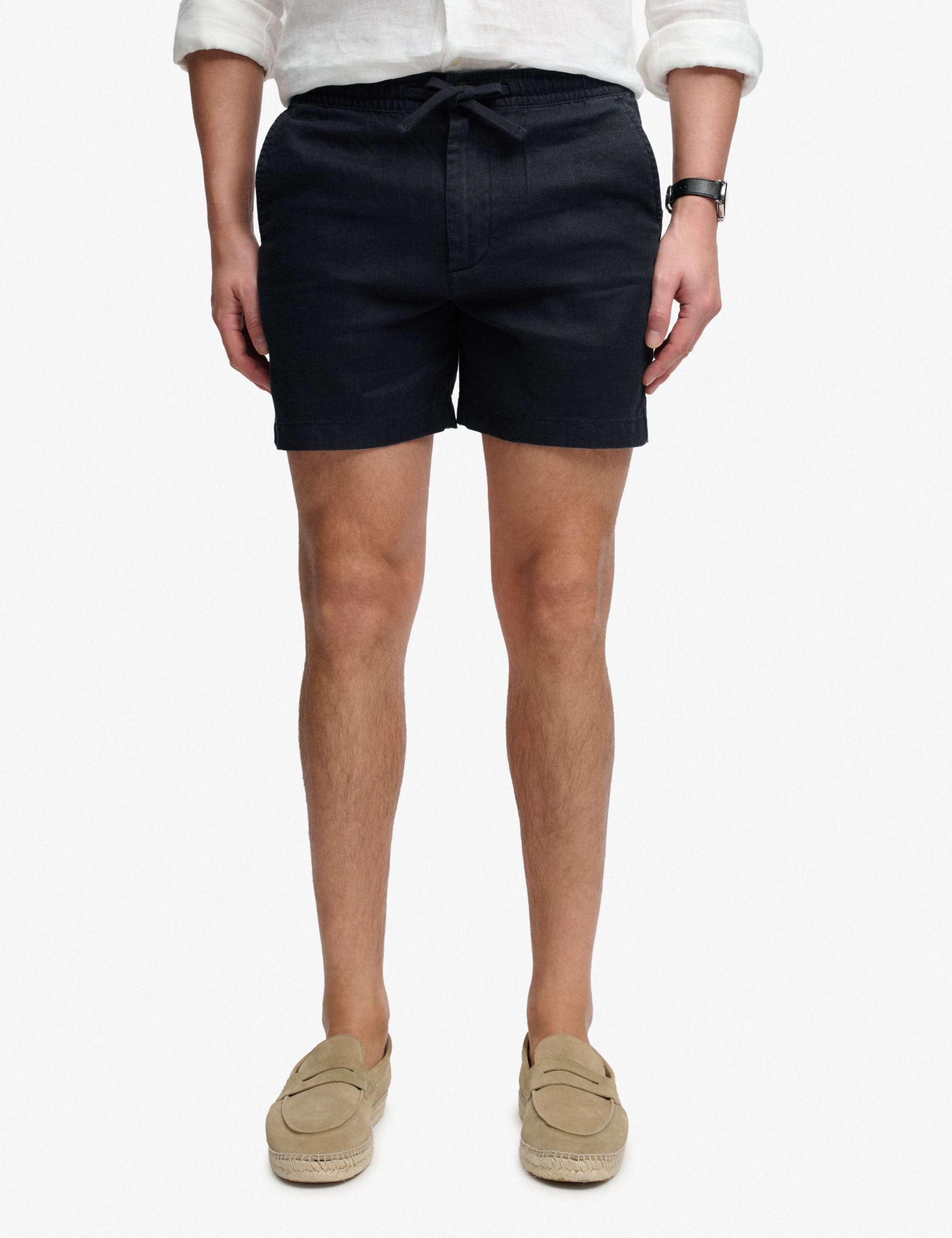 Pure Linen Elasticated Waist Shorts