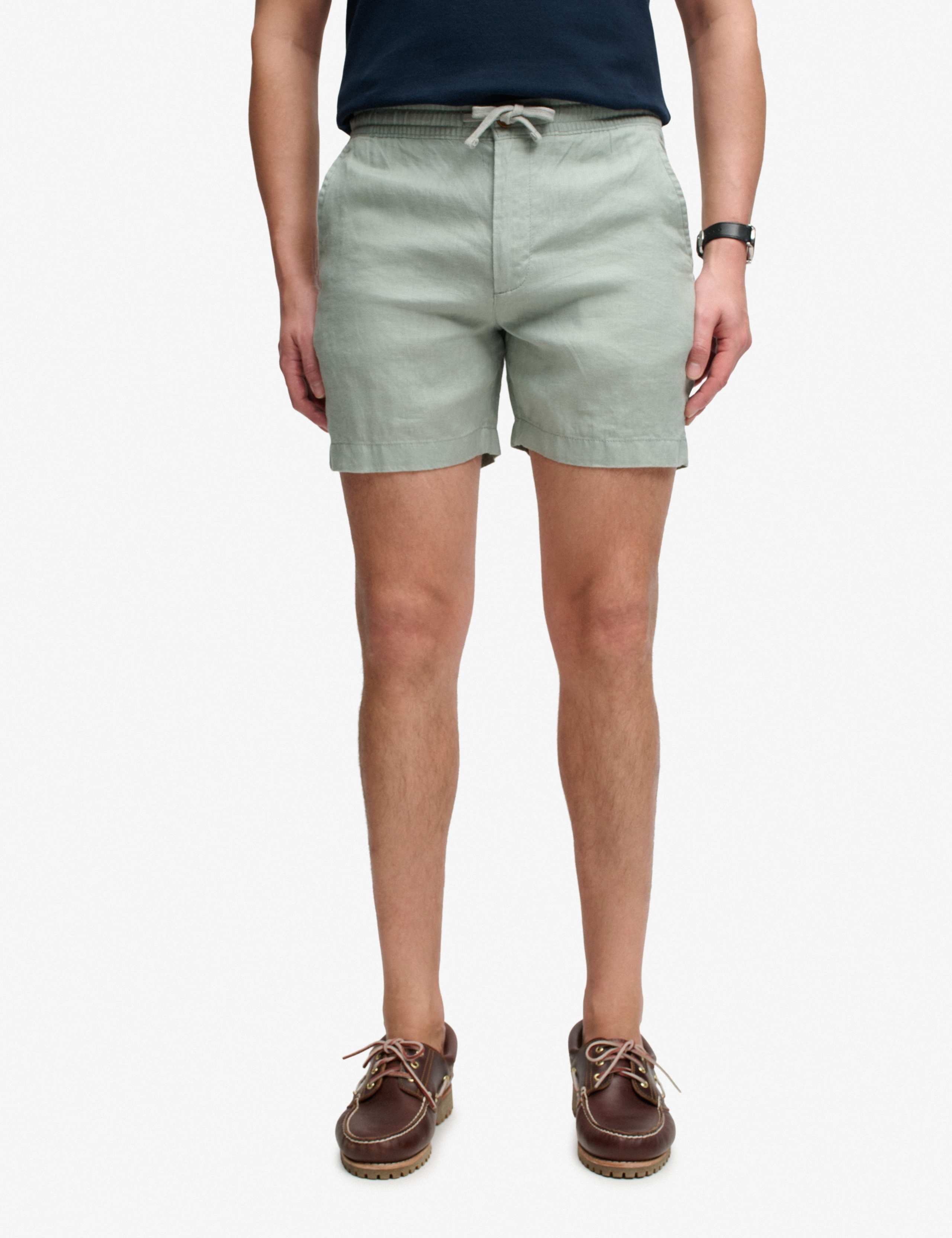 Pure Linen Elasticated Waist Shorts