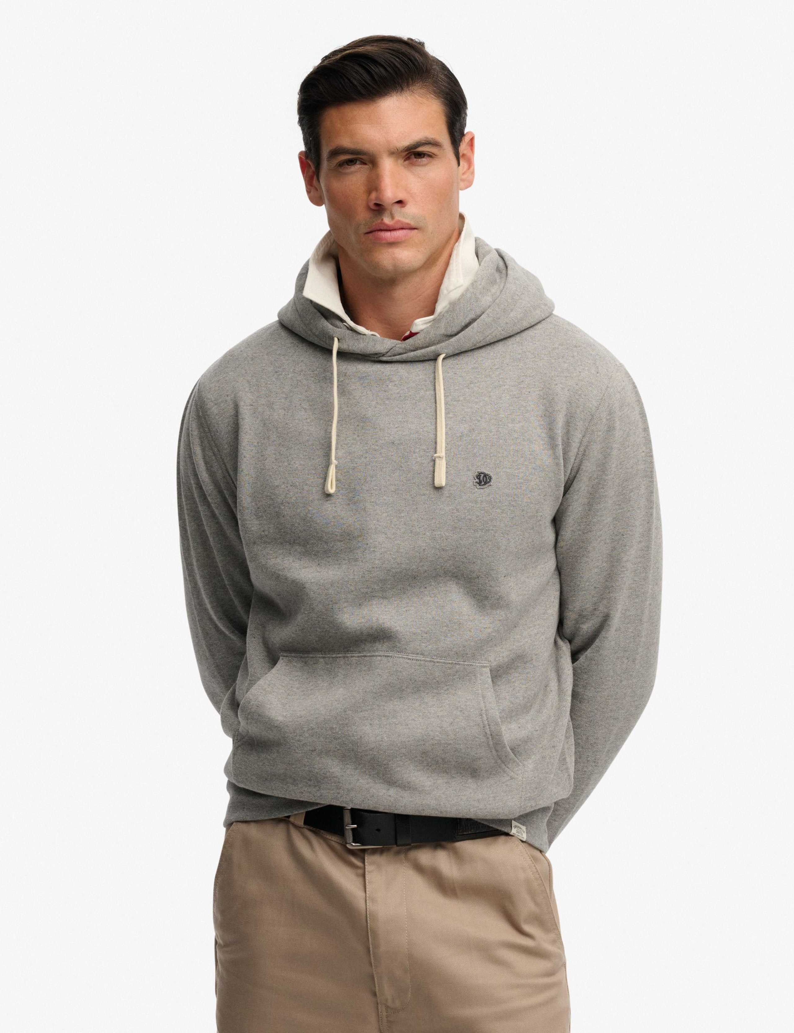 Cotton Rich Embroidered Logo Hoodie