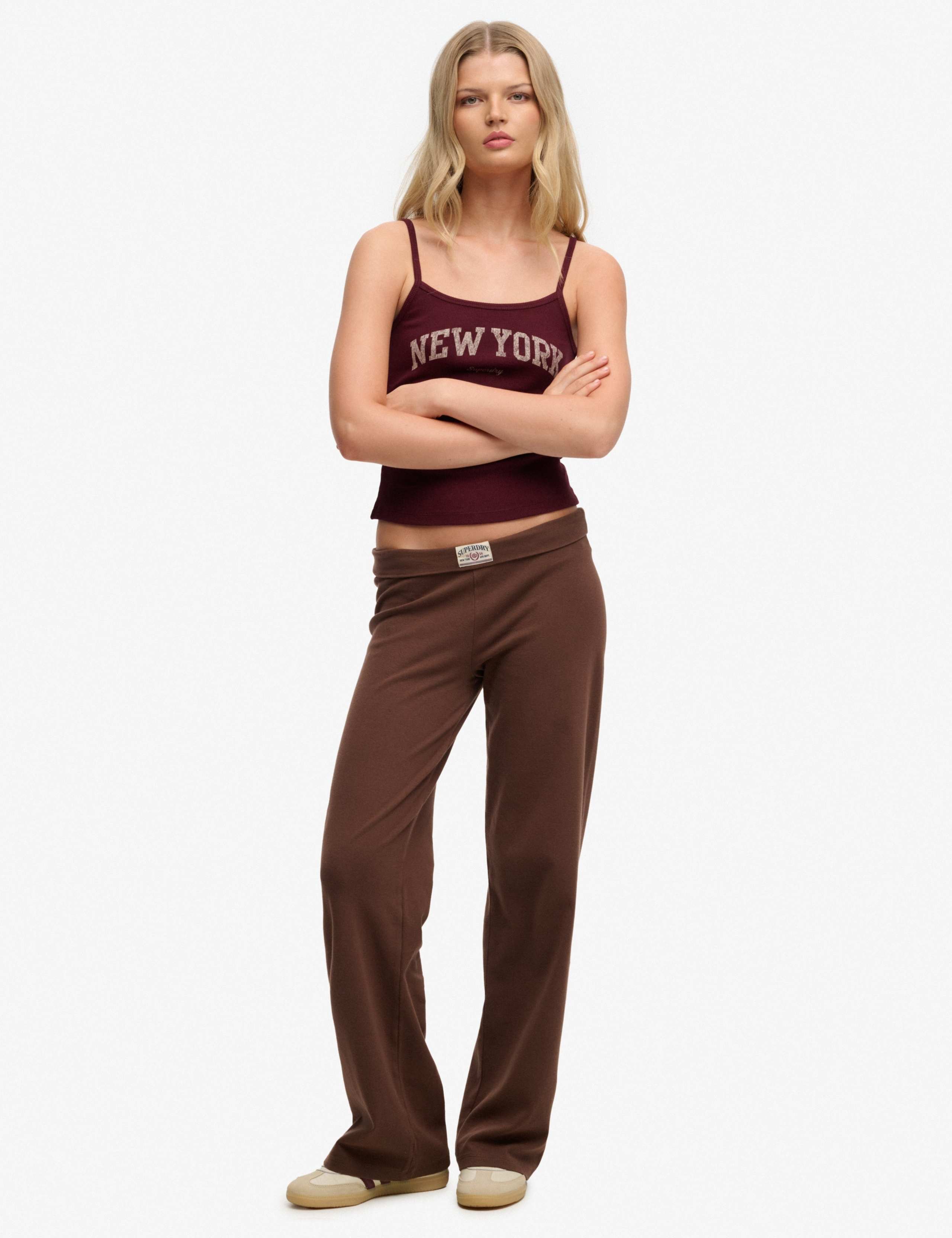 Cotton Rich Fold Over Slim Fit Joggers
